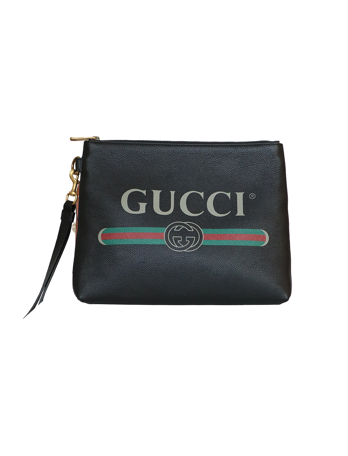 Gucci Print Leather Clutch