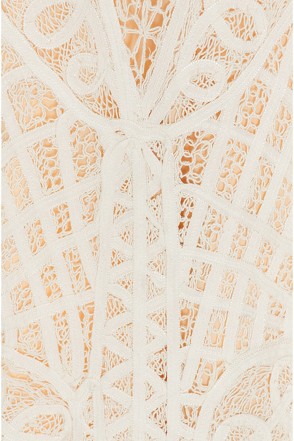CULT GAIA Louise Lace Crochet Midi Dress in Off White