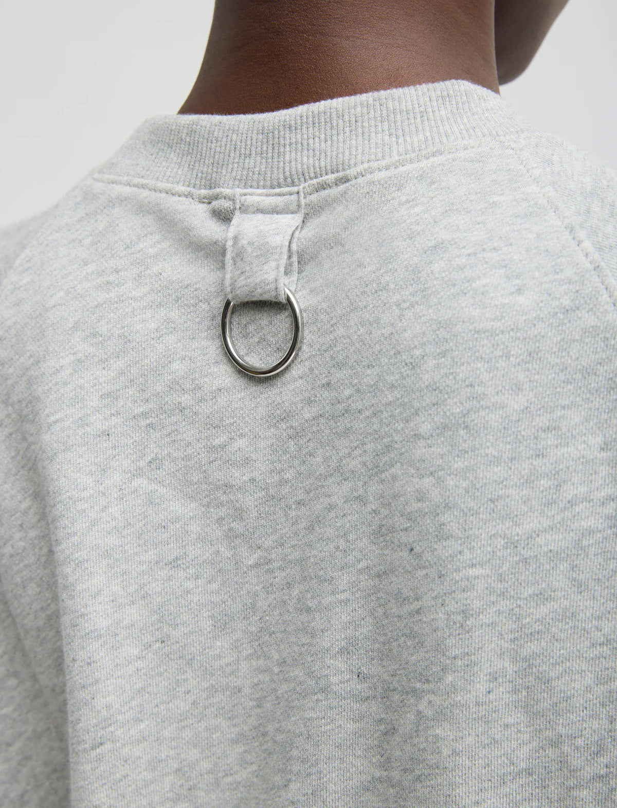 TIBI Light Weight Sweatshirting Sleeveless Easy Top in Heather Grey