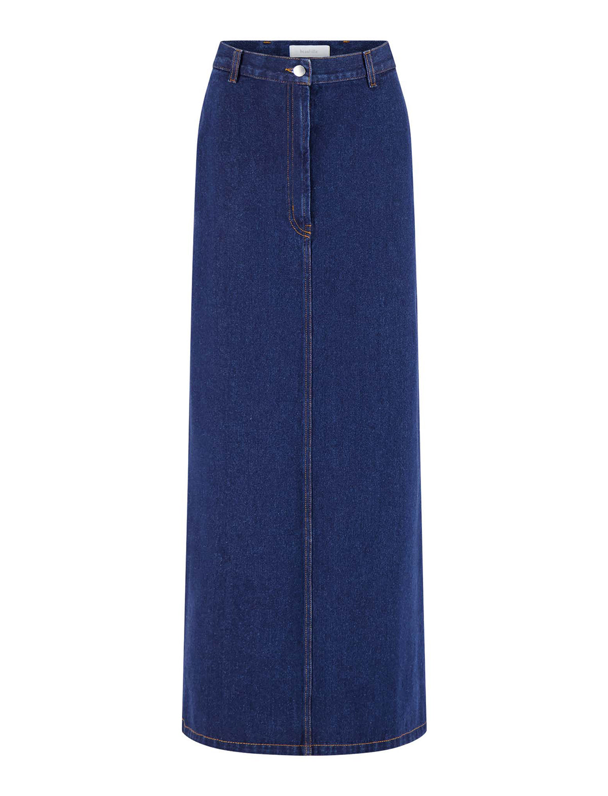 BEAUFILLE Minter Denim Skirt in Blue Wash