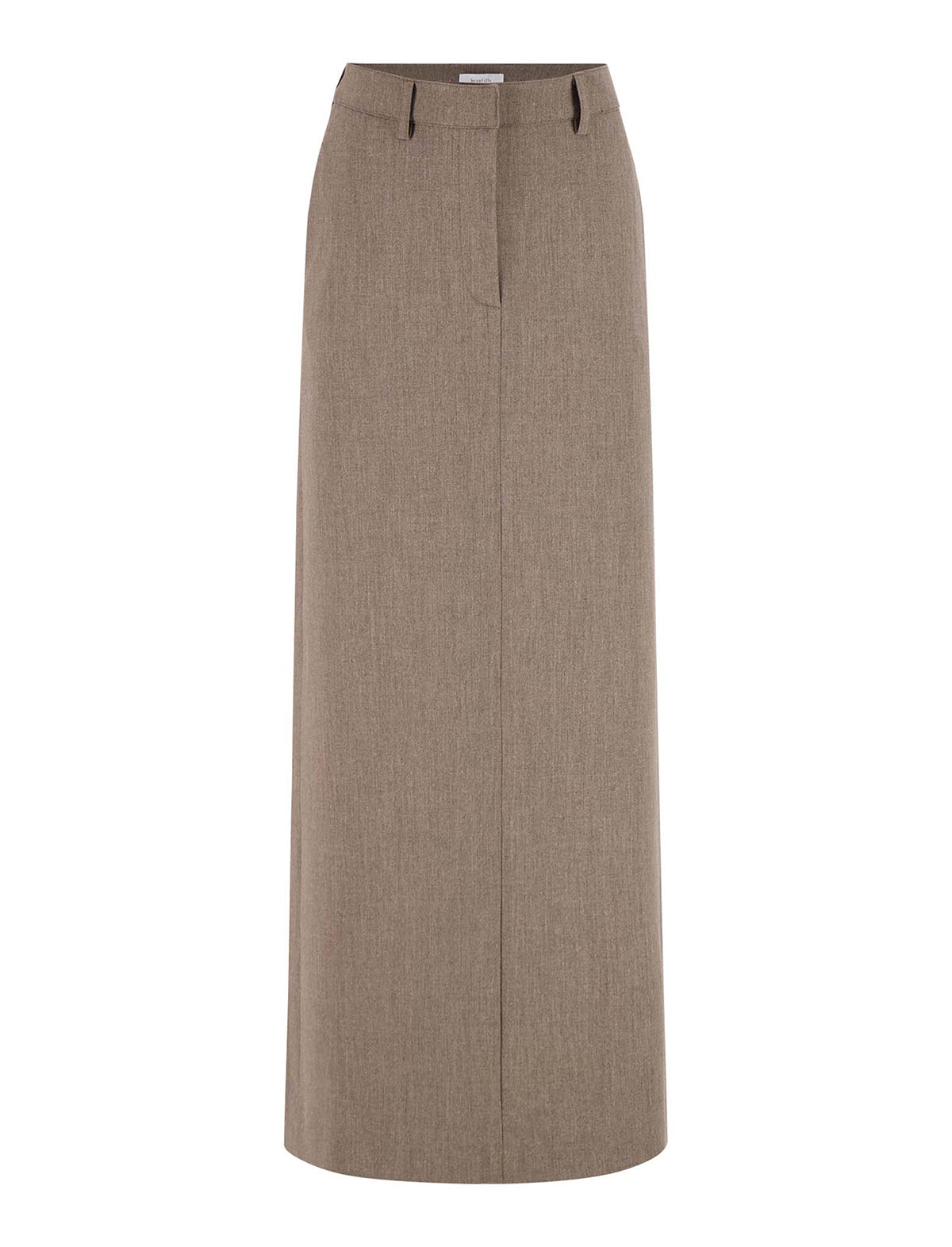 BEAUFILLE Minter Mixi Skirt in Heather Brown
