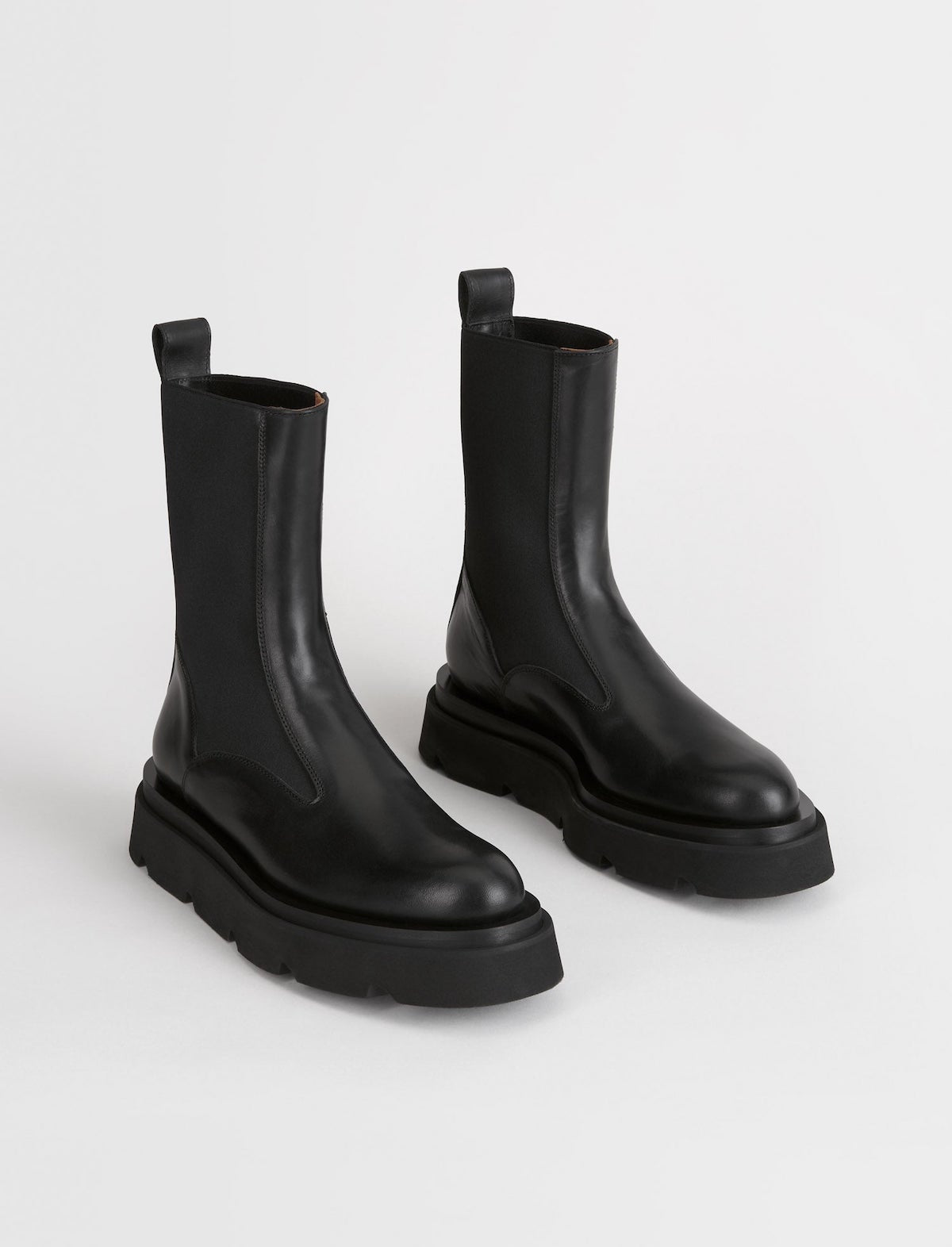 ATP Atelier Moncalieri Chunky Vacchetta Leather Boots in Black