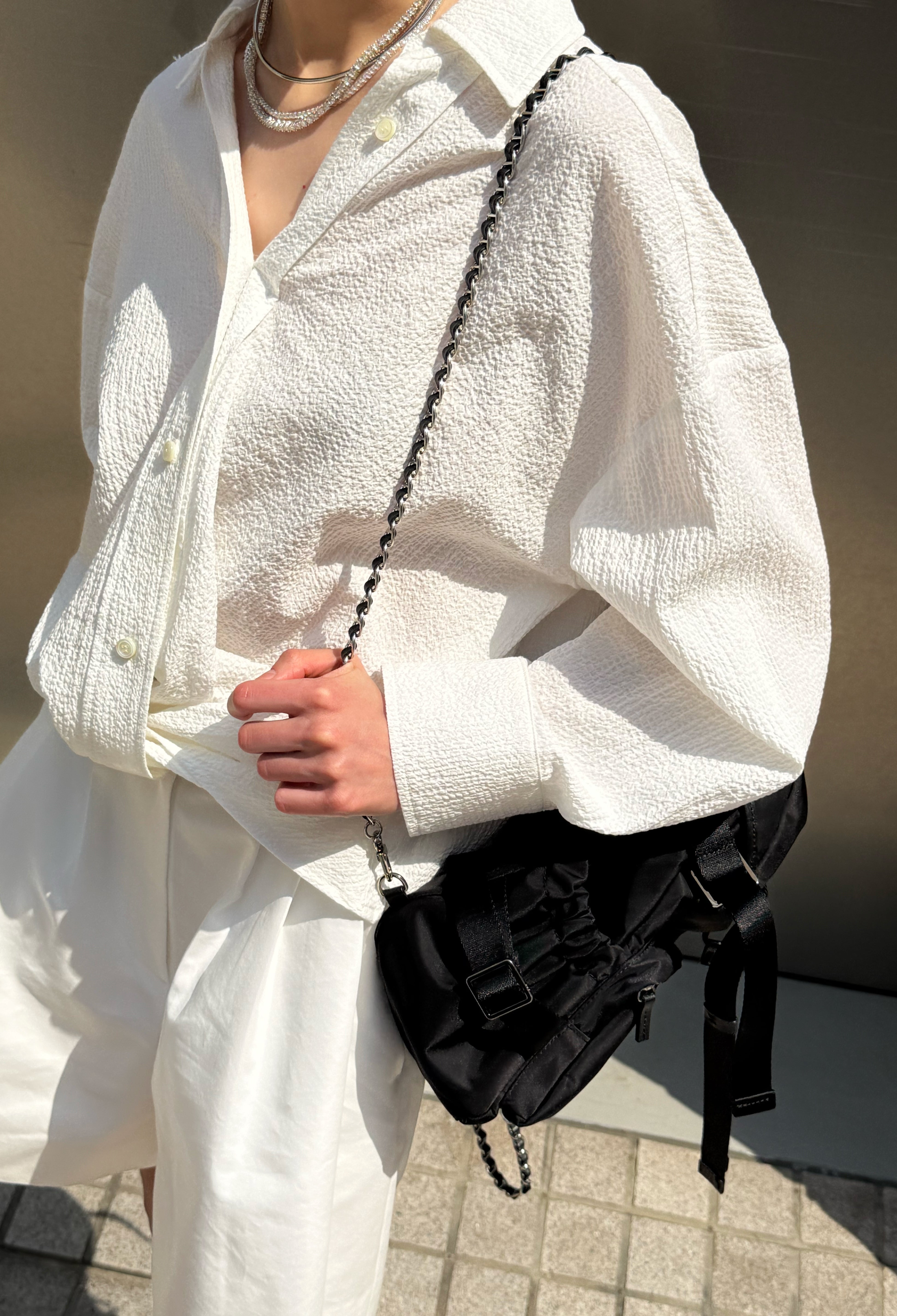 ORR Seersucker Twist Shirt White