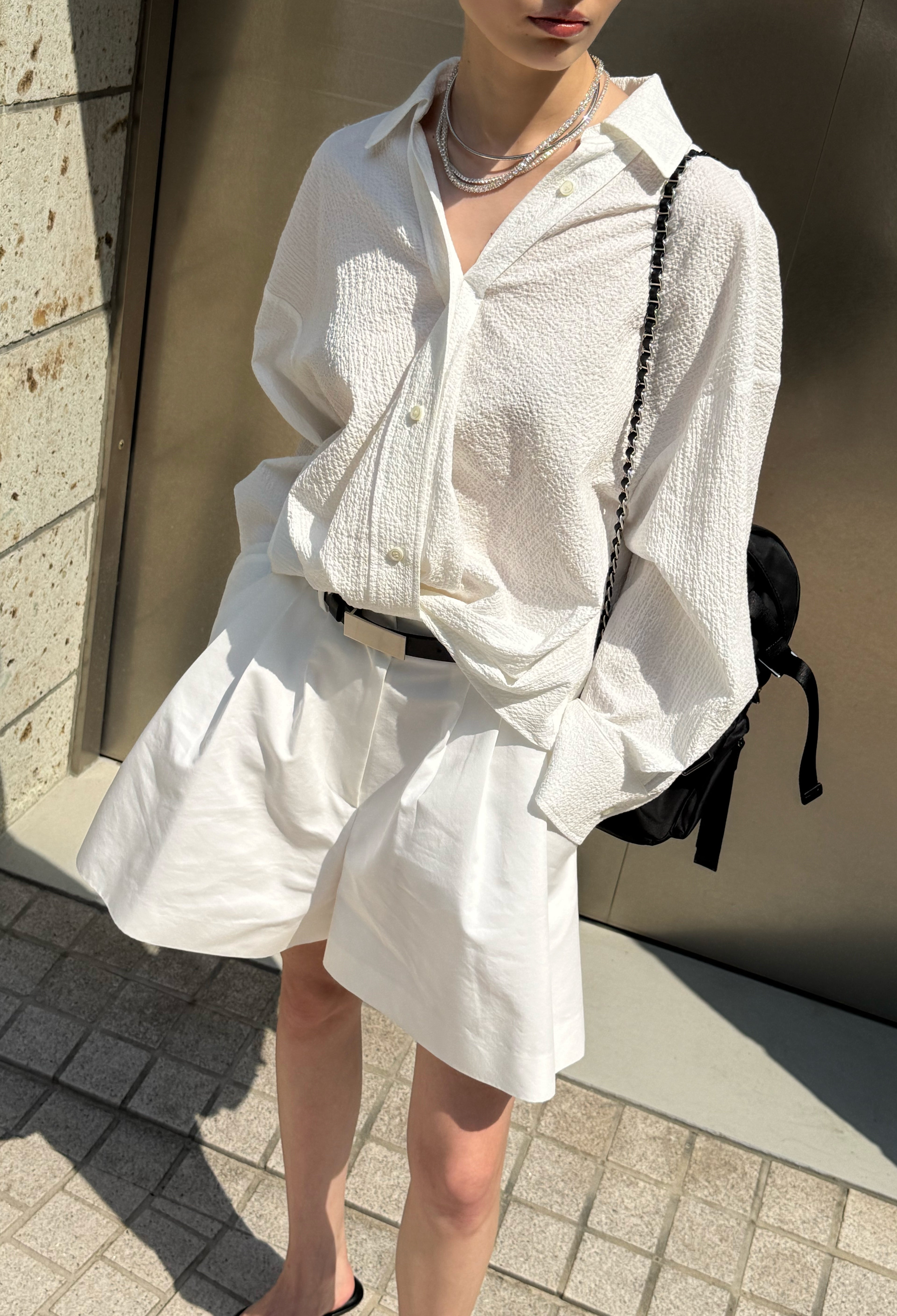 ORR Seersucker Twist Shirt White