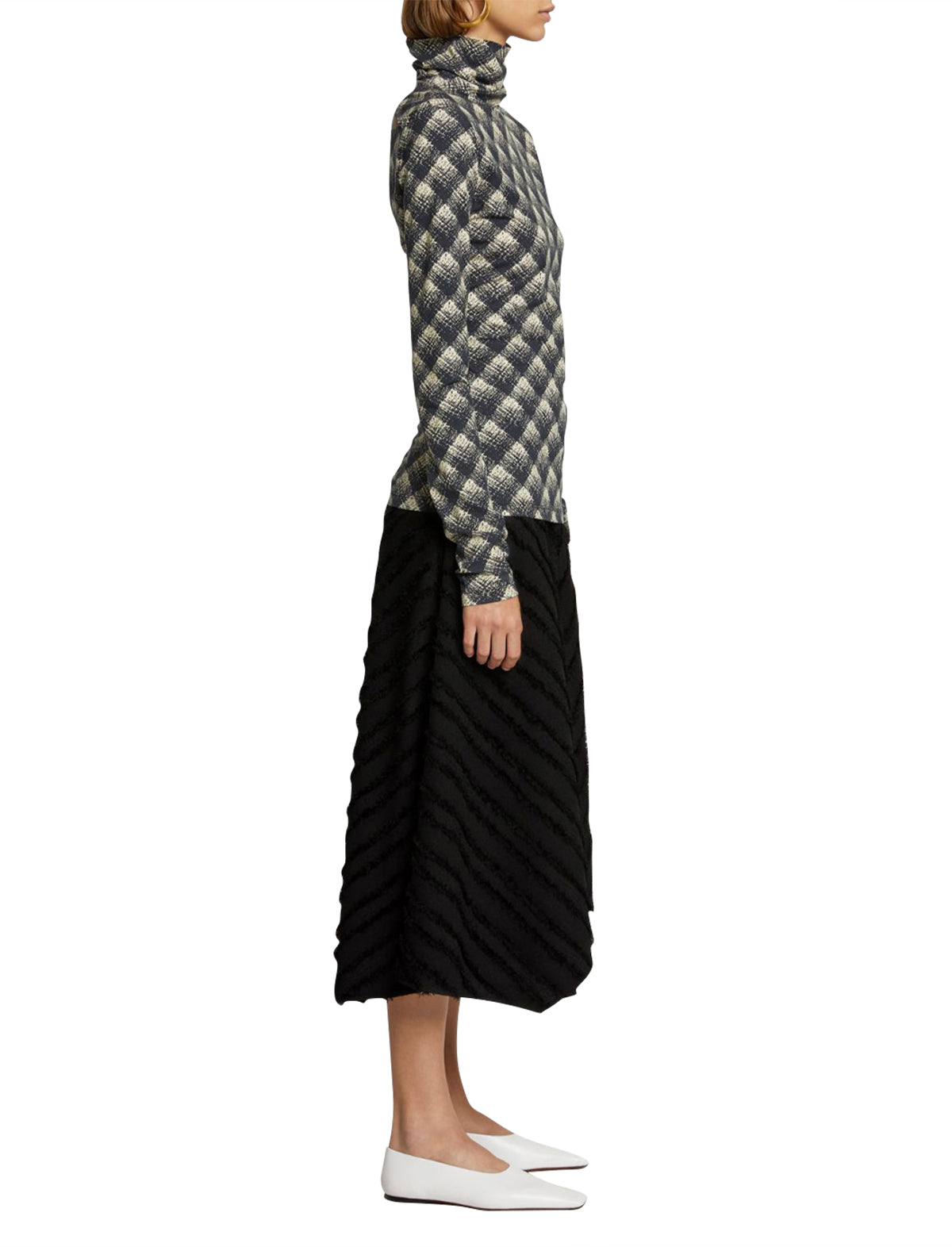 PROENZA SCHOULER WHITE LABEL Midi Skirt in Black