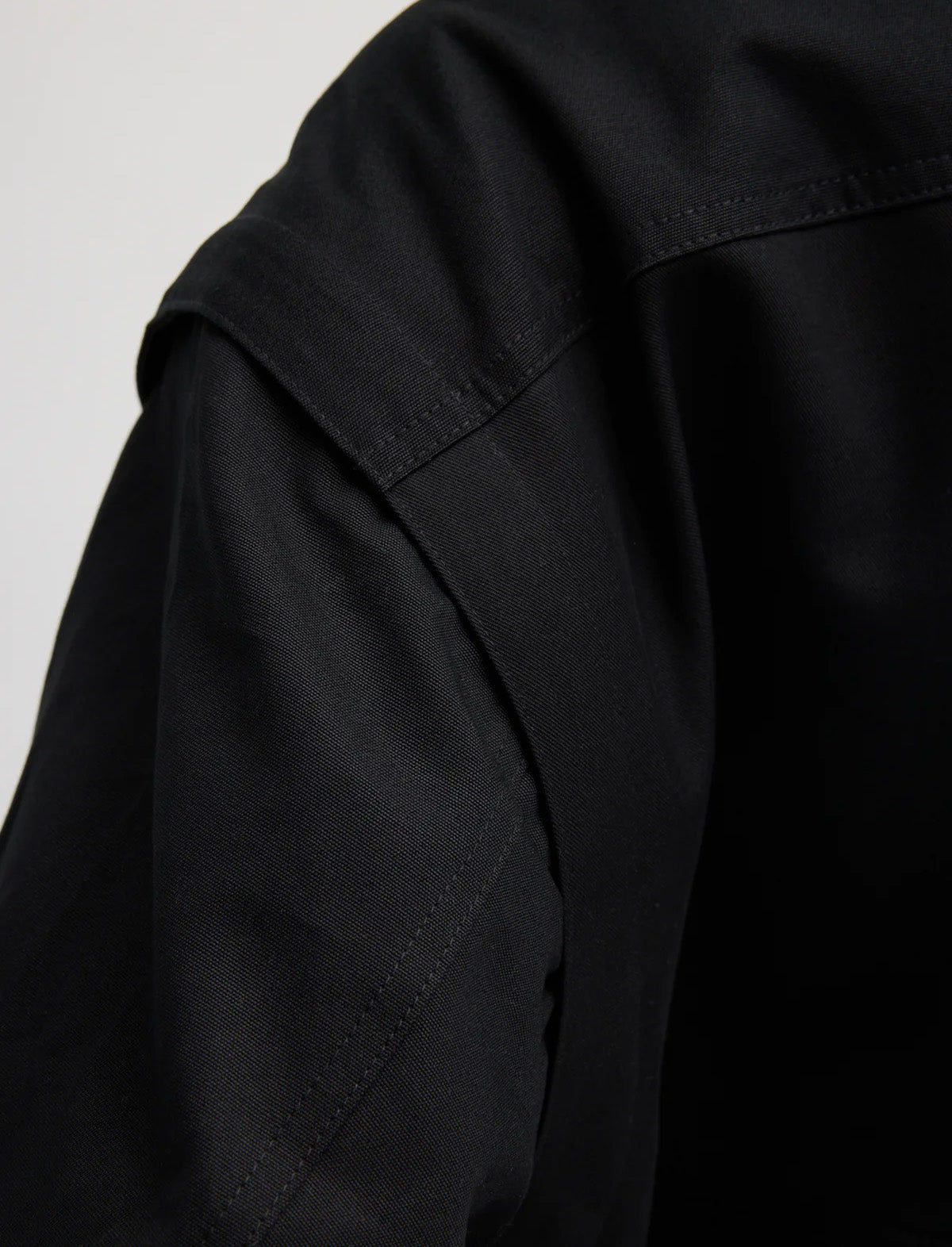 TIBI Patchwork Twill Slicker Jacket in Black