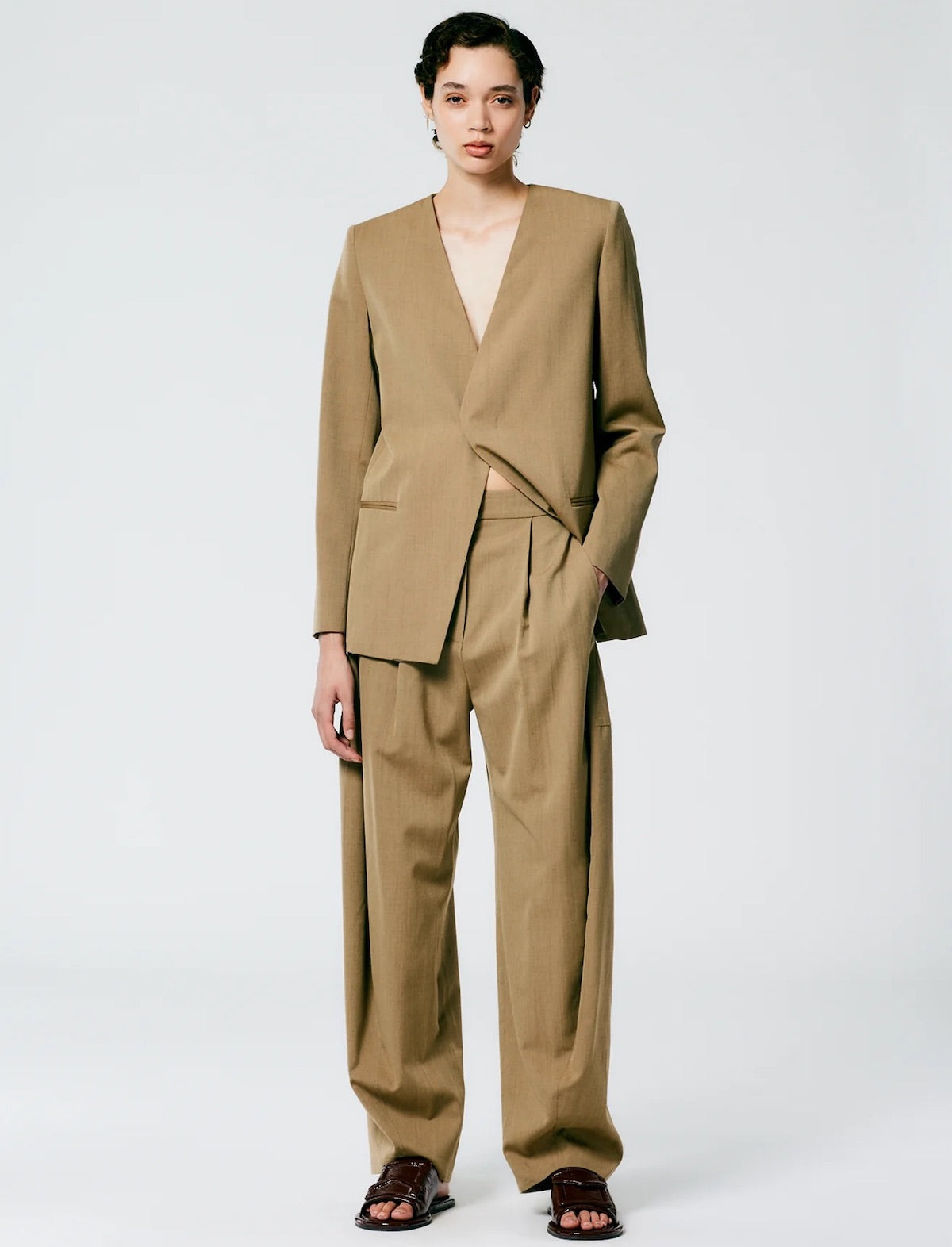TIBI Refined Wool Tricotine Suiting Simon Trouser