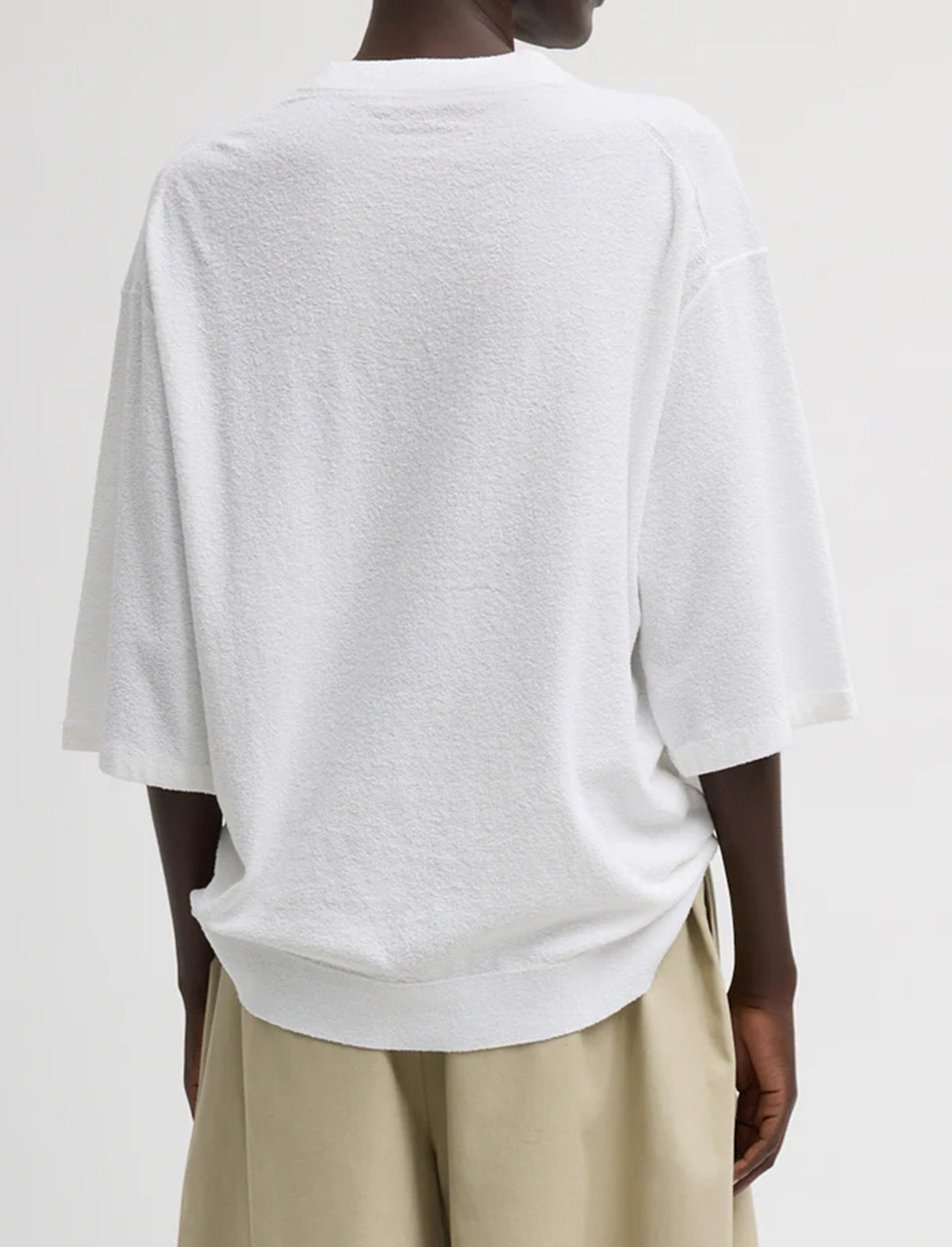 TIBI Sable Oversized Easy T-Shirt in White