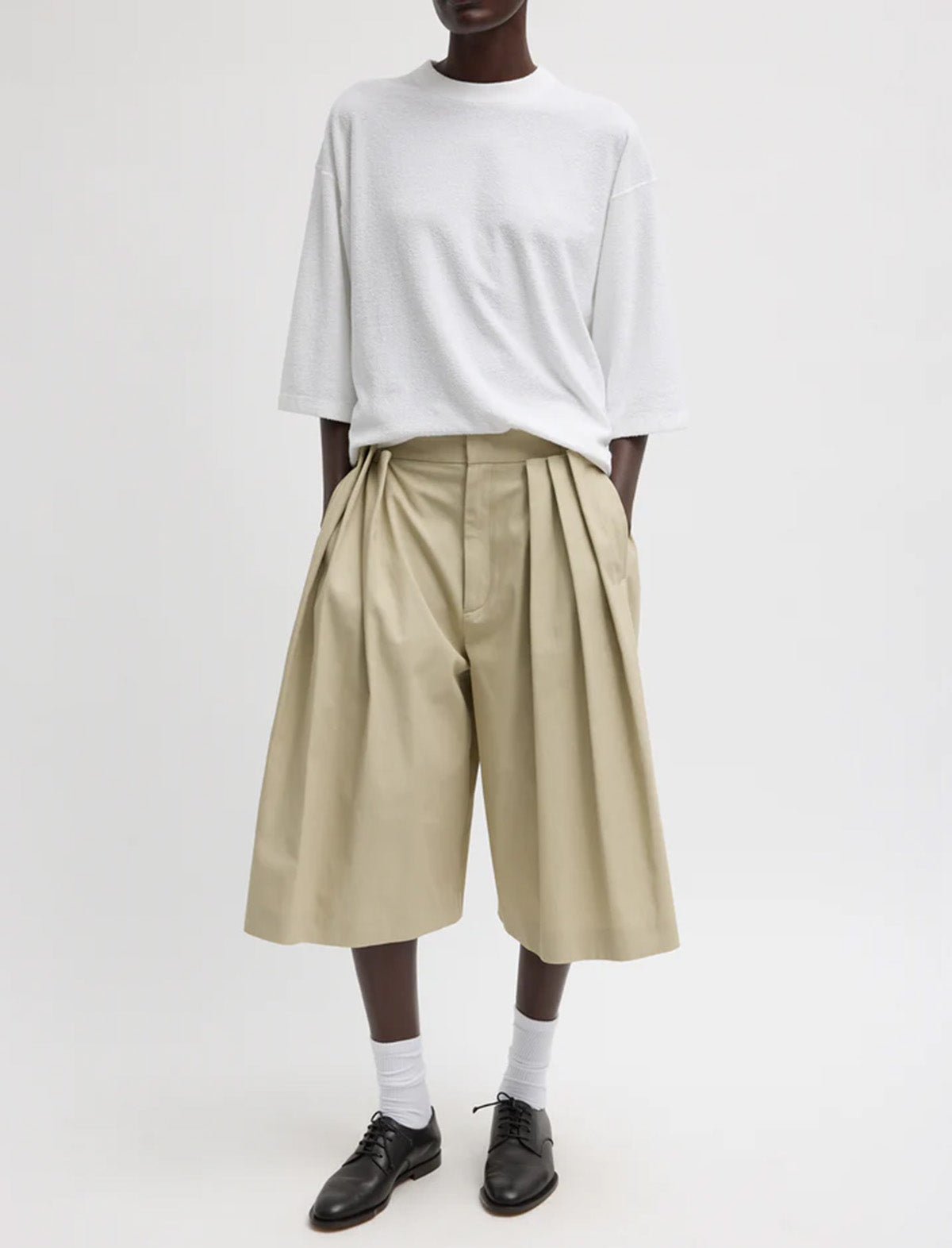 TIBI Sable Oversized Easy T-Shirt in White