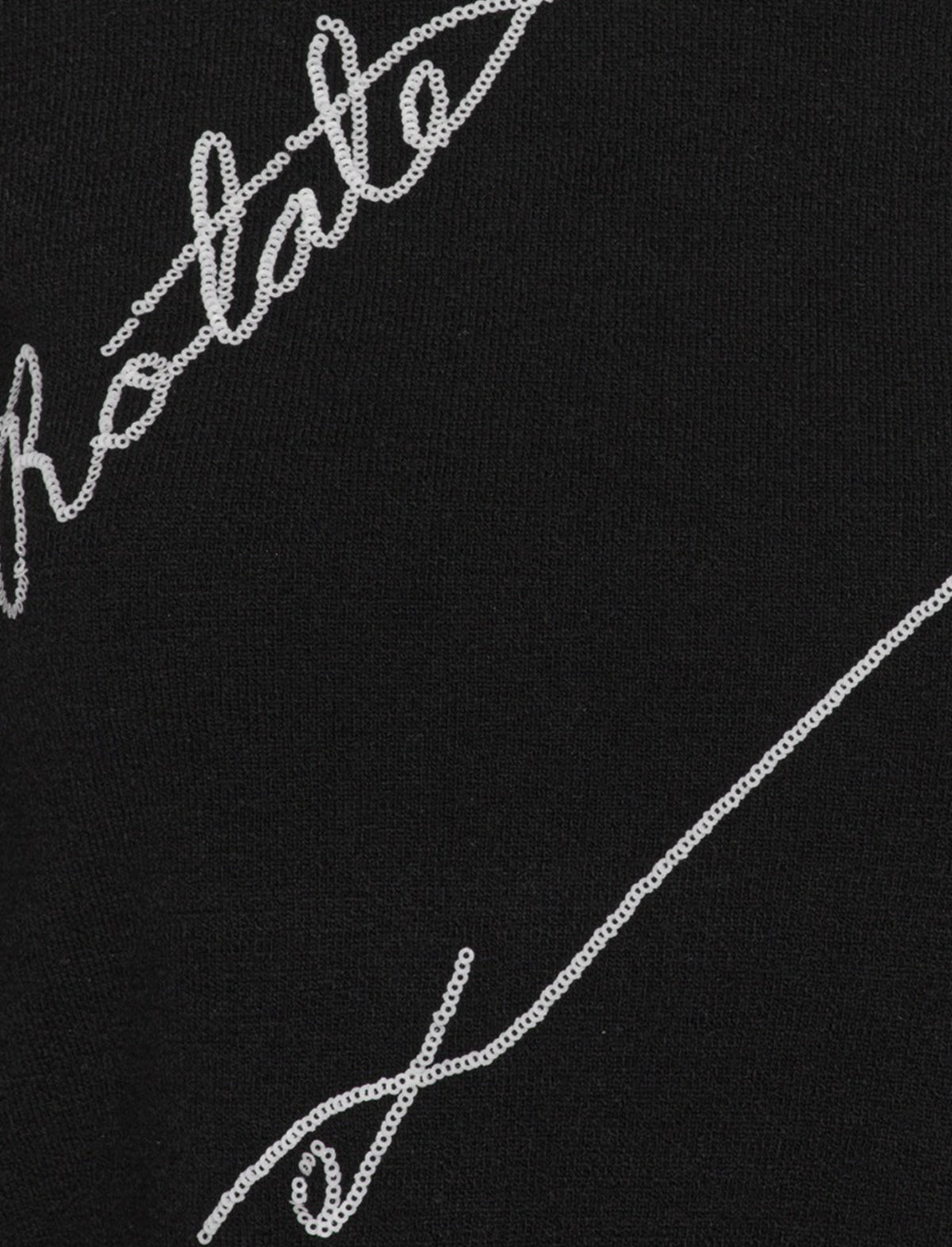 ROTATE BIRGER CHRISTENSEN Sequin Logo Knit Sweater in Black