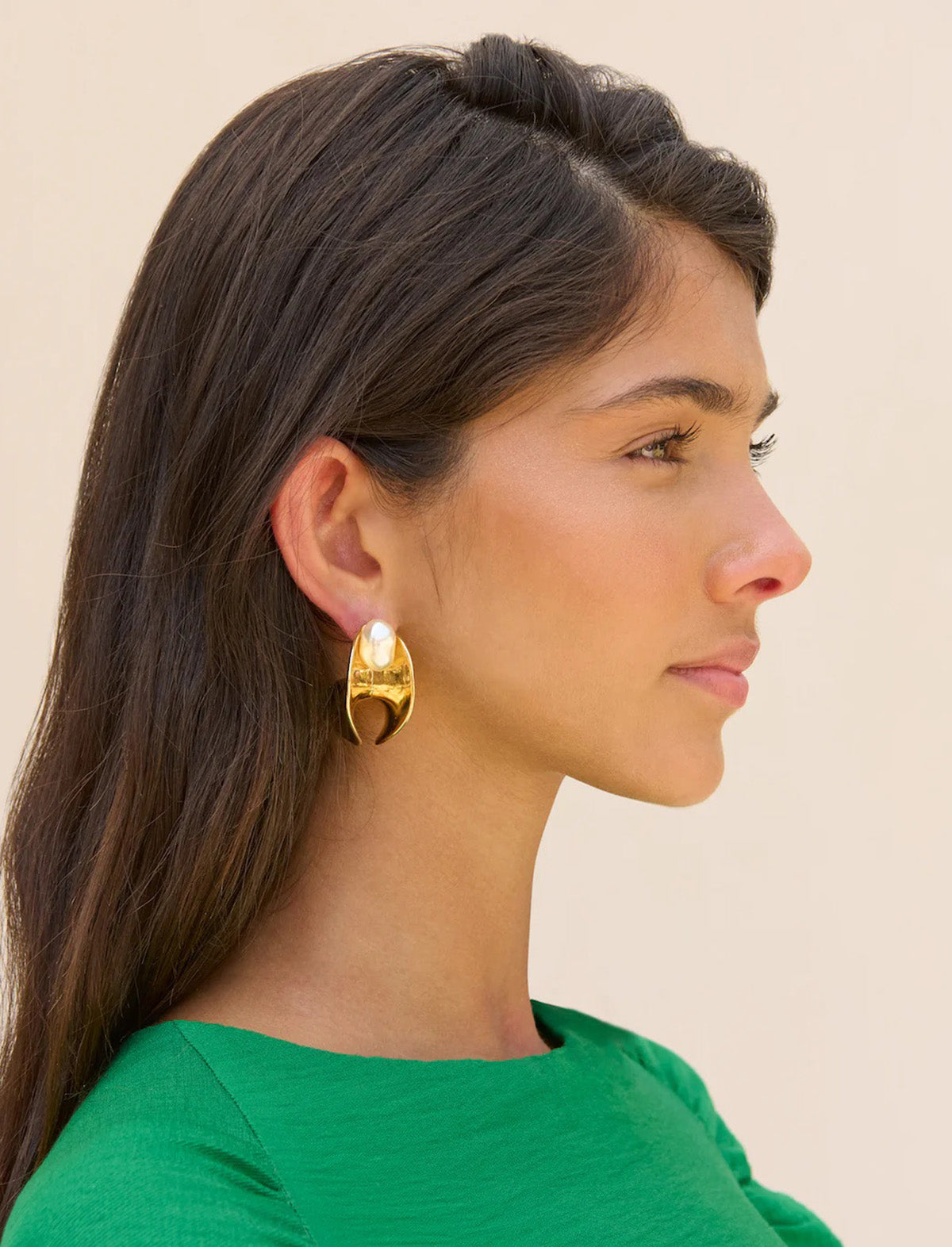 CULT GAIA Shira Earring In Shiny Brass