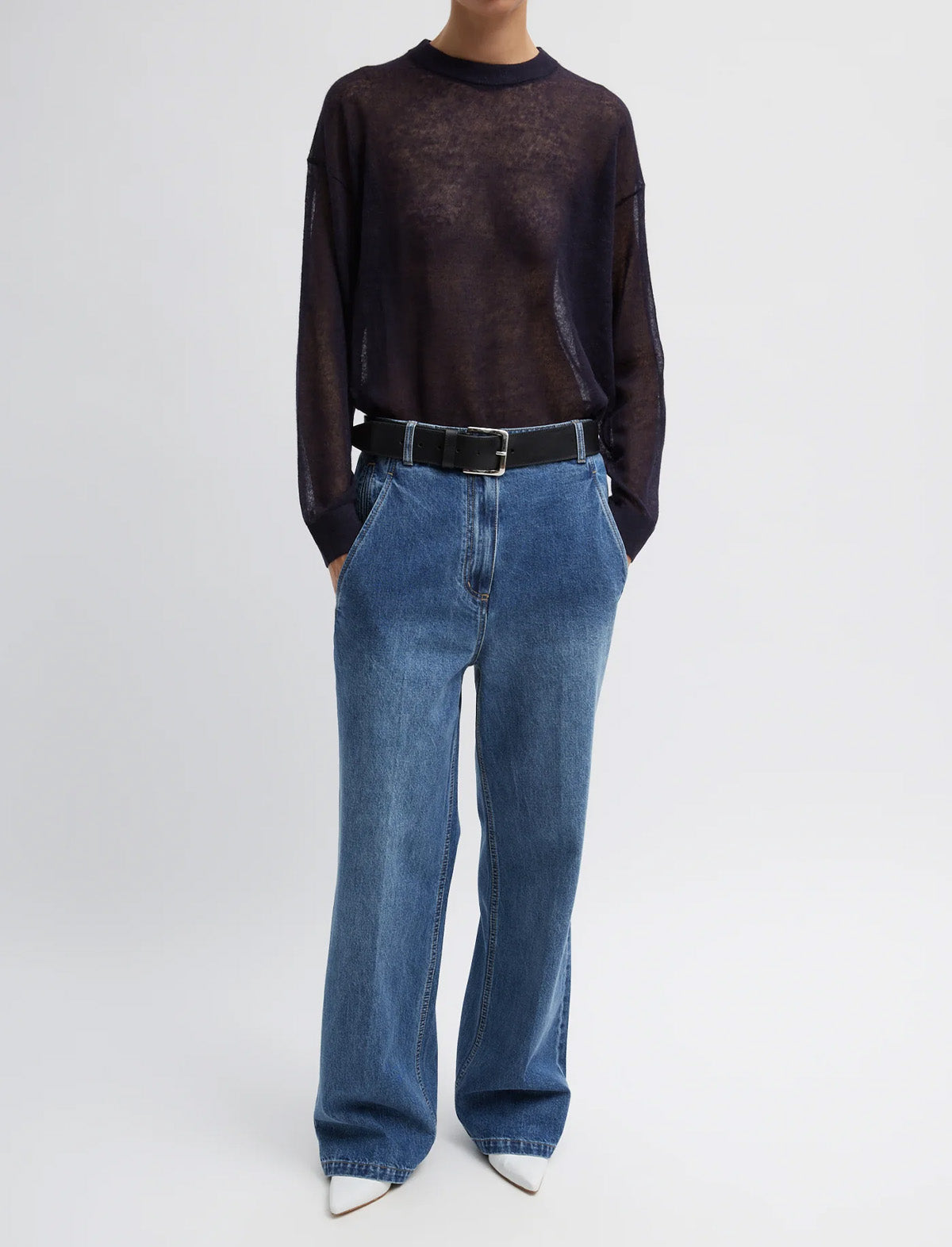 TIBI Spring Denim Barry Jean in Classic Blue