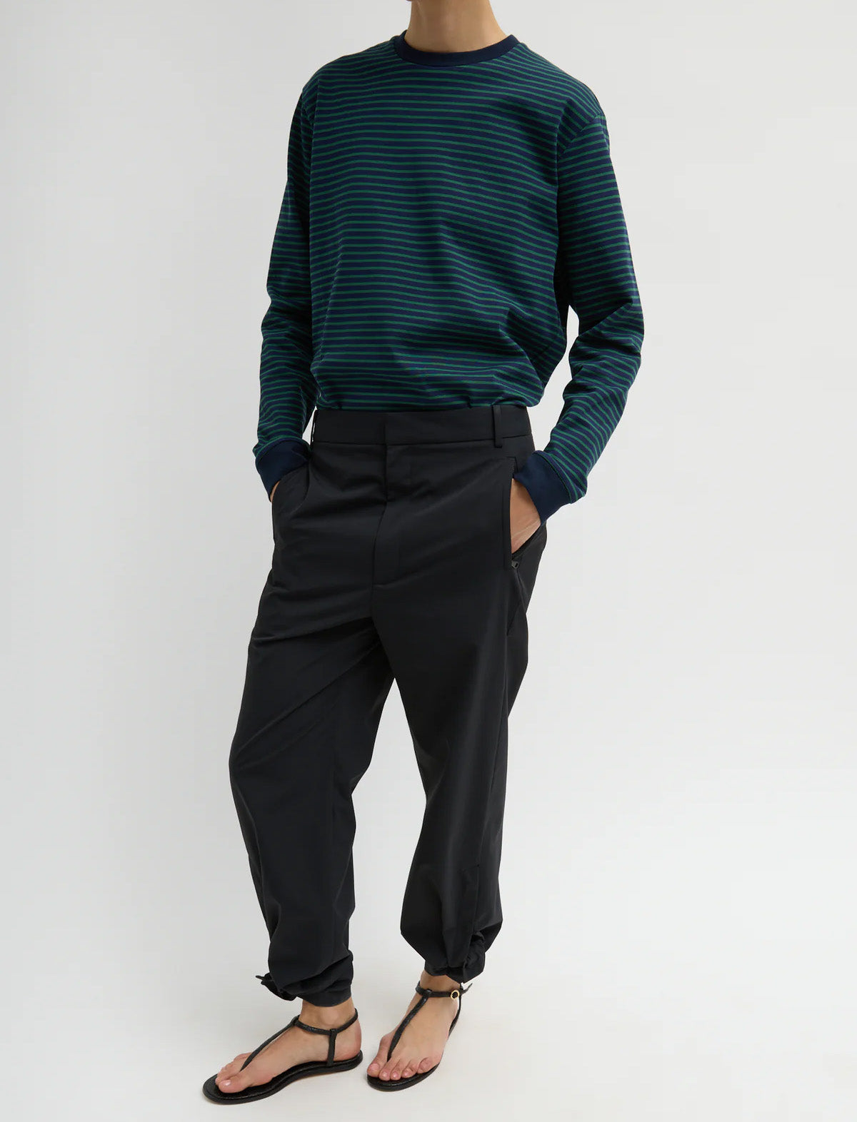 TIBI Tech Suiting Mark Trouser in Black