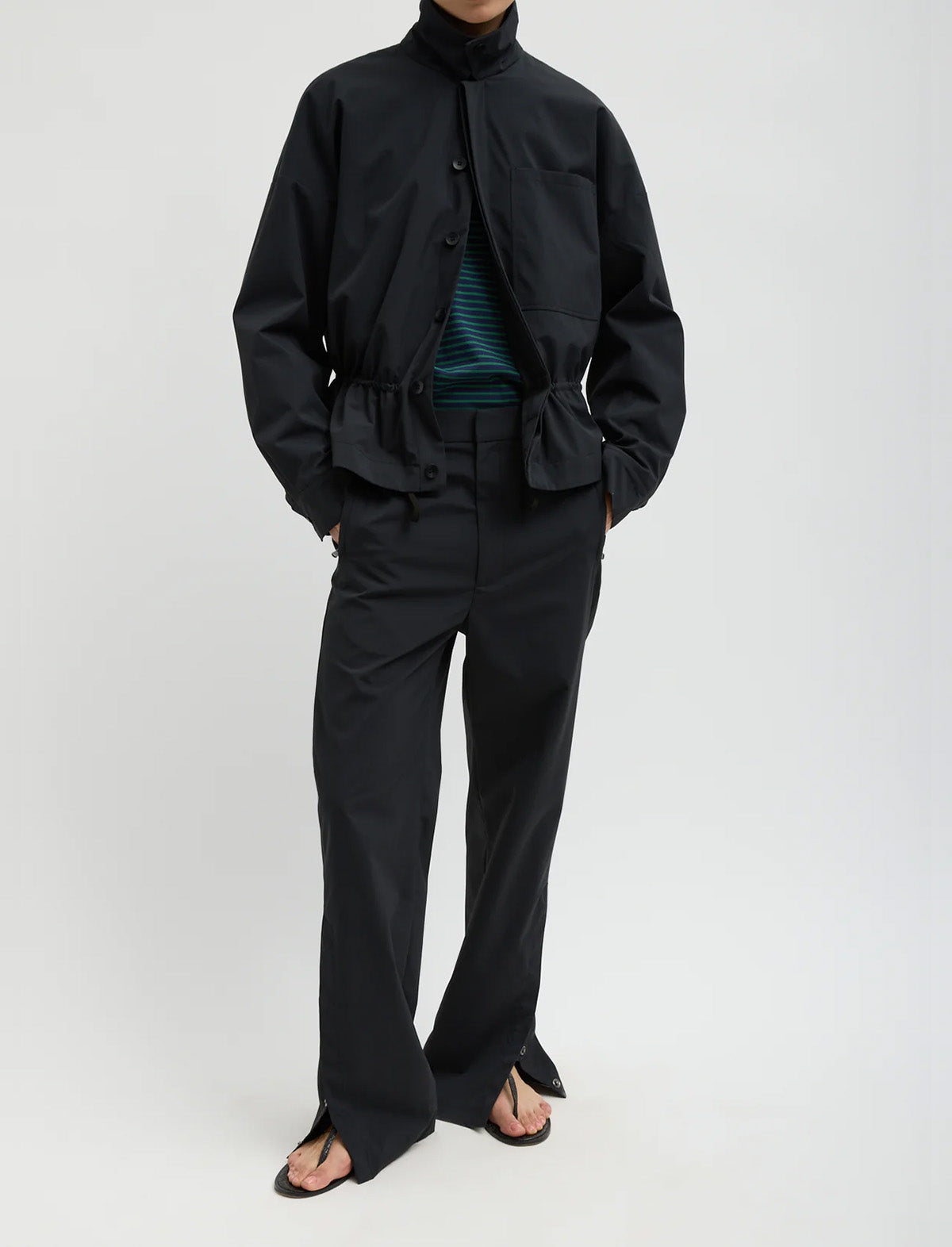 TIBI Tech Suiting Mark Trouser in Black