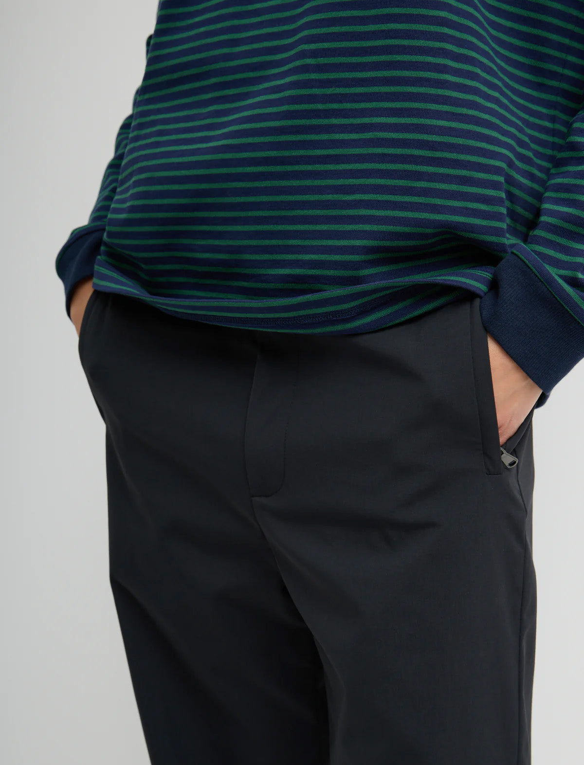 TIBI Tech Suiting Mark Trouser in Black