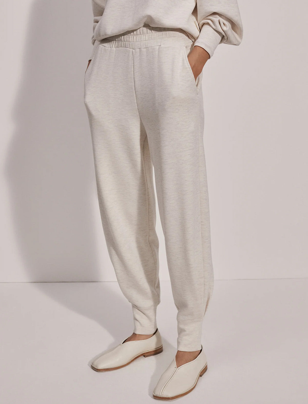 VARLEY The Relaxed Pant 25" In Ivory Marl