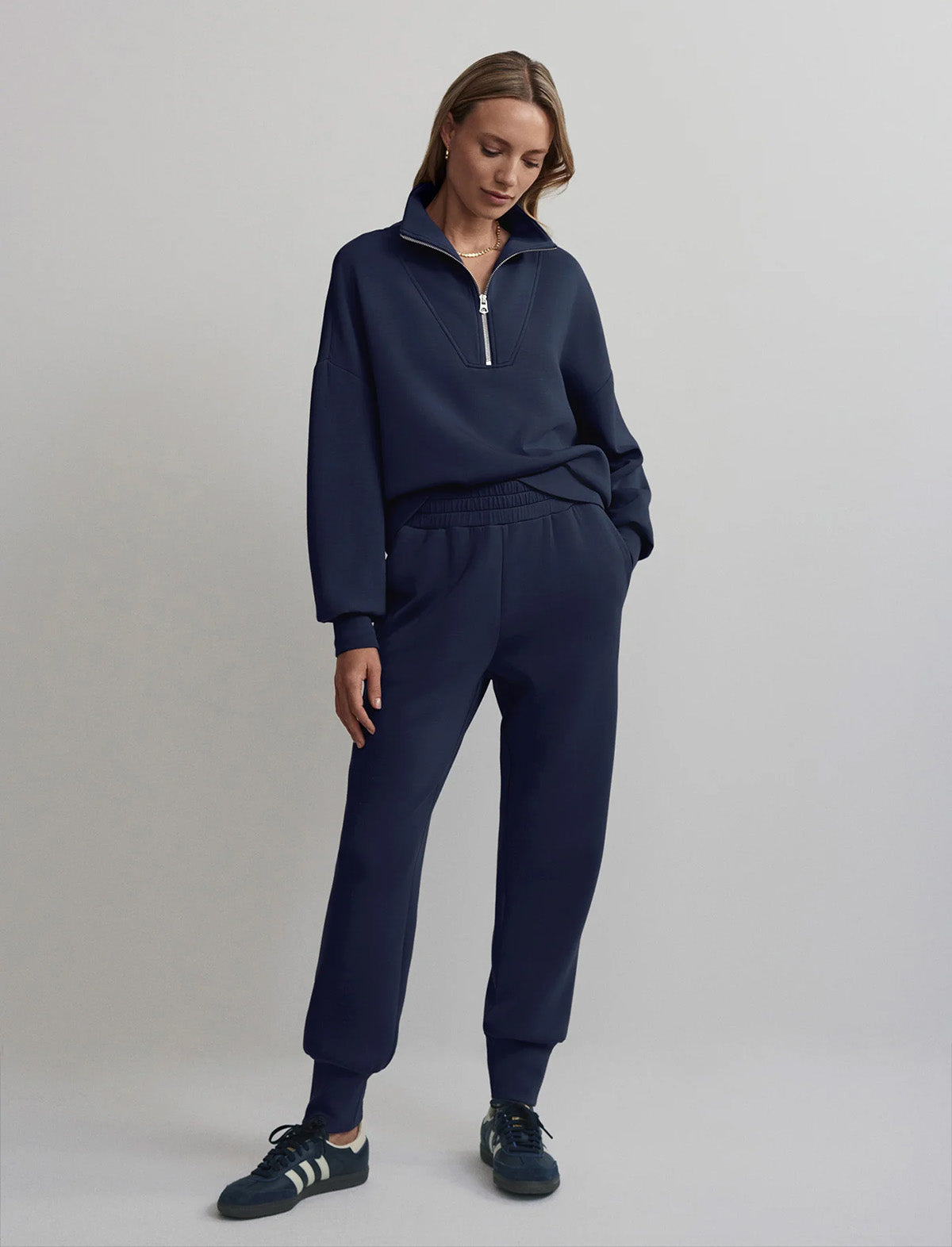 VARLEY The Slim Cuff Pant 25" in Blue Nights