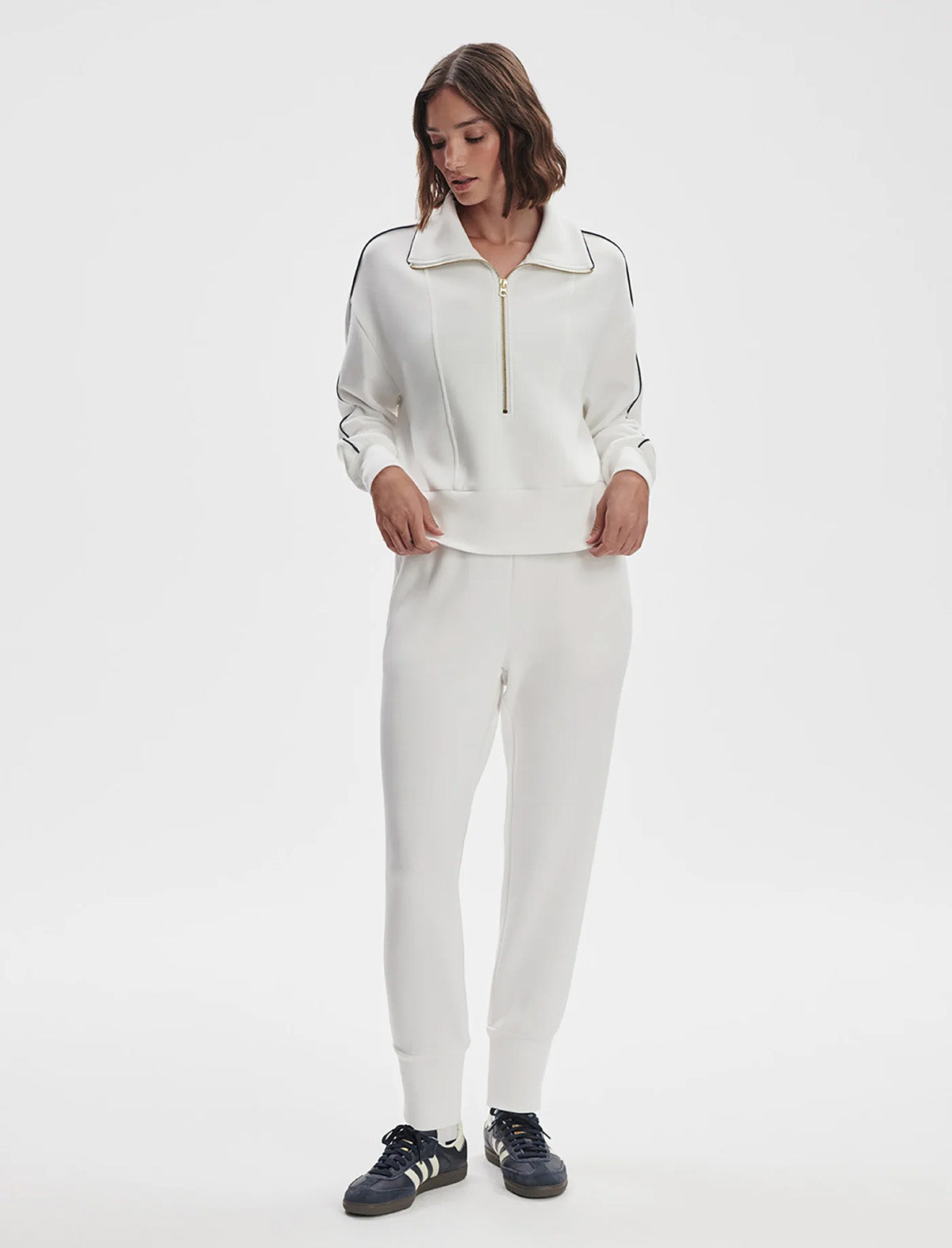 VARLEY The Slim Cuff Pant 25" in White