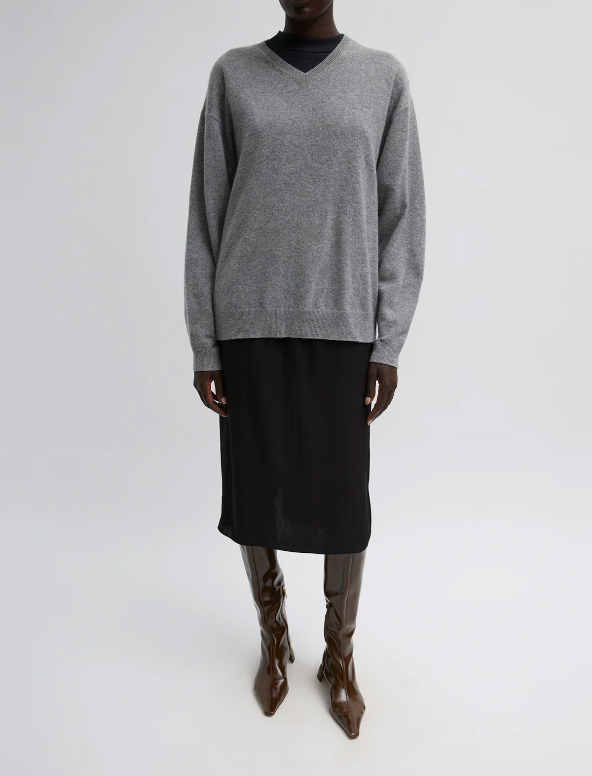 TIBI The Slip Skirt in Black