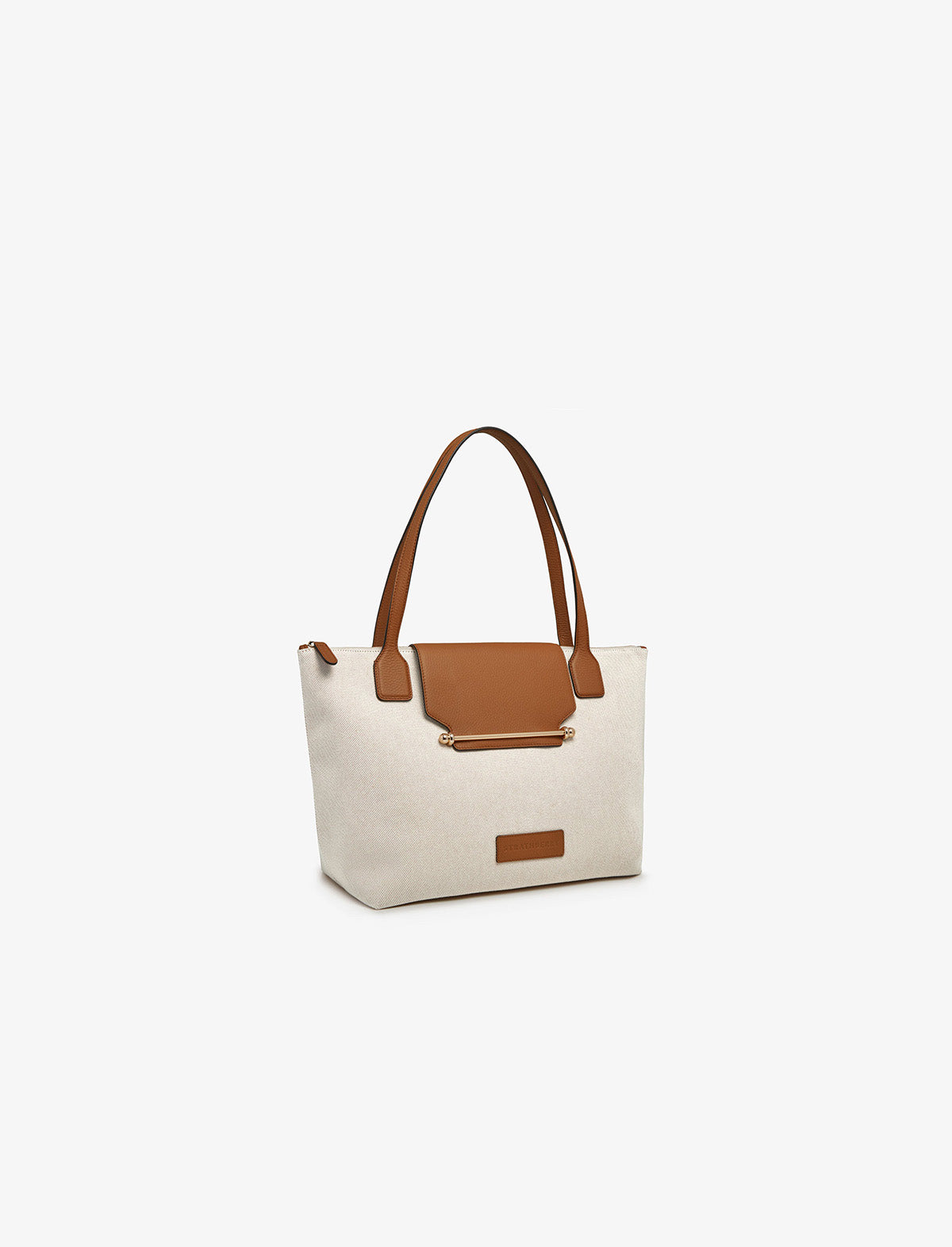 STRATHBERRY Travel Tote Bag in Canvas Ecru/Tan