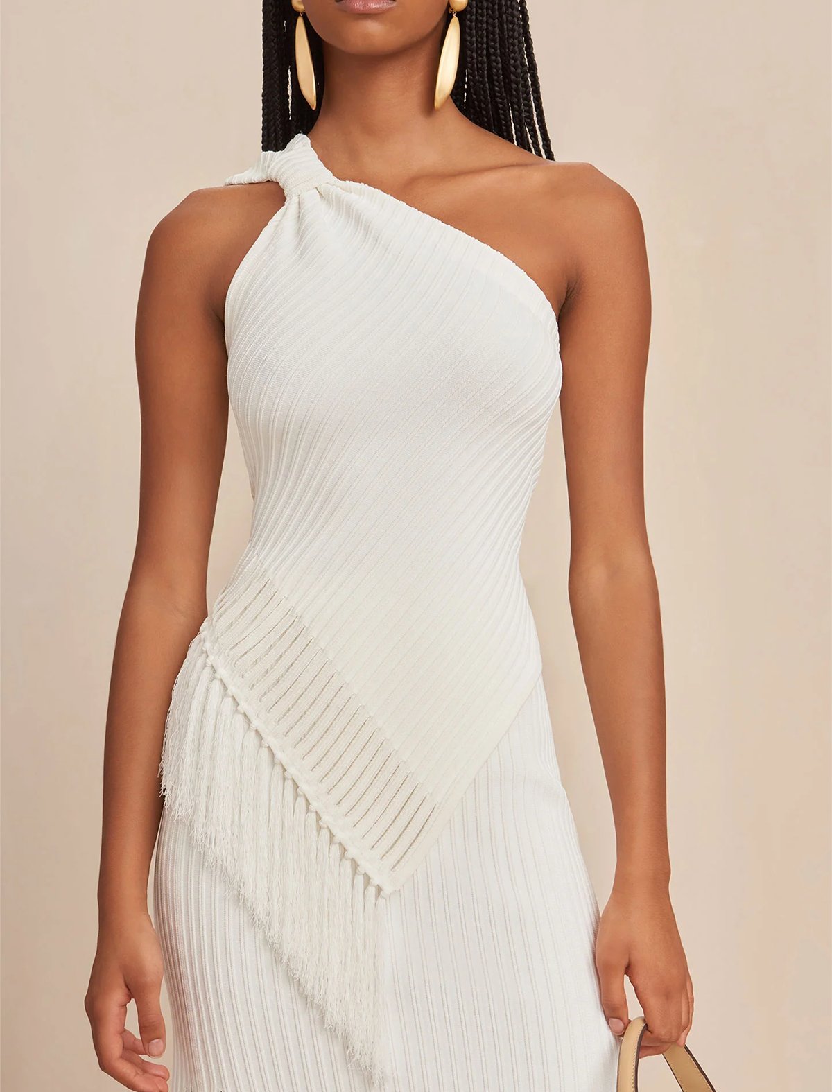 CULT GAIA Trista Knit Top In Off White