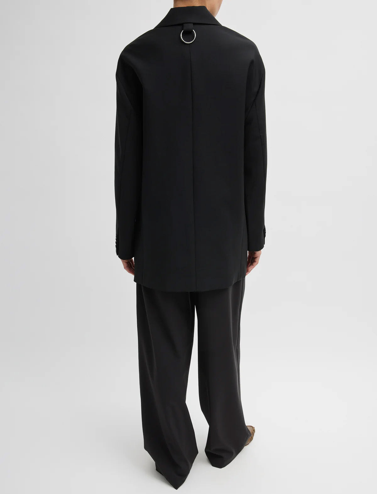 TIBI Tropical Wool Liam Blazer in Black