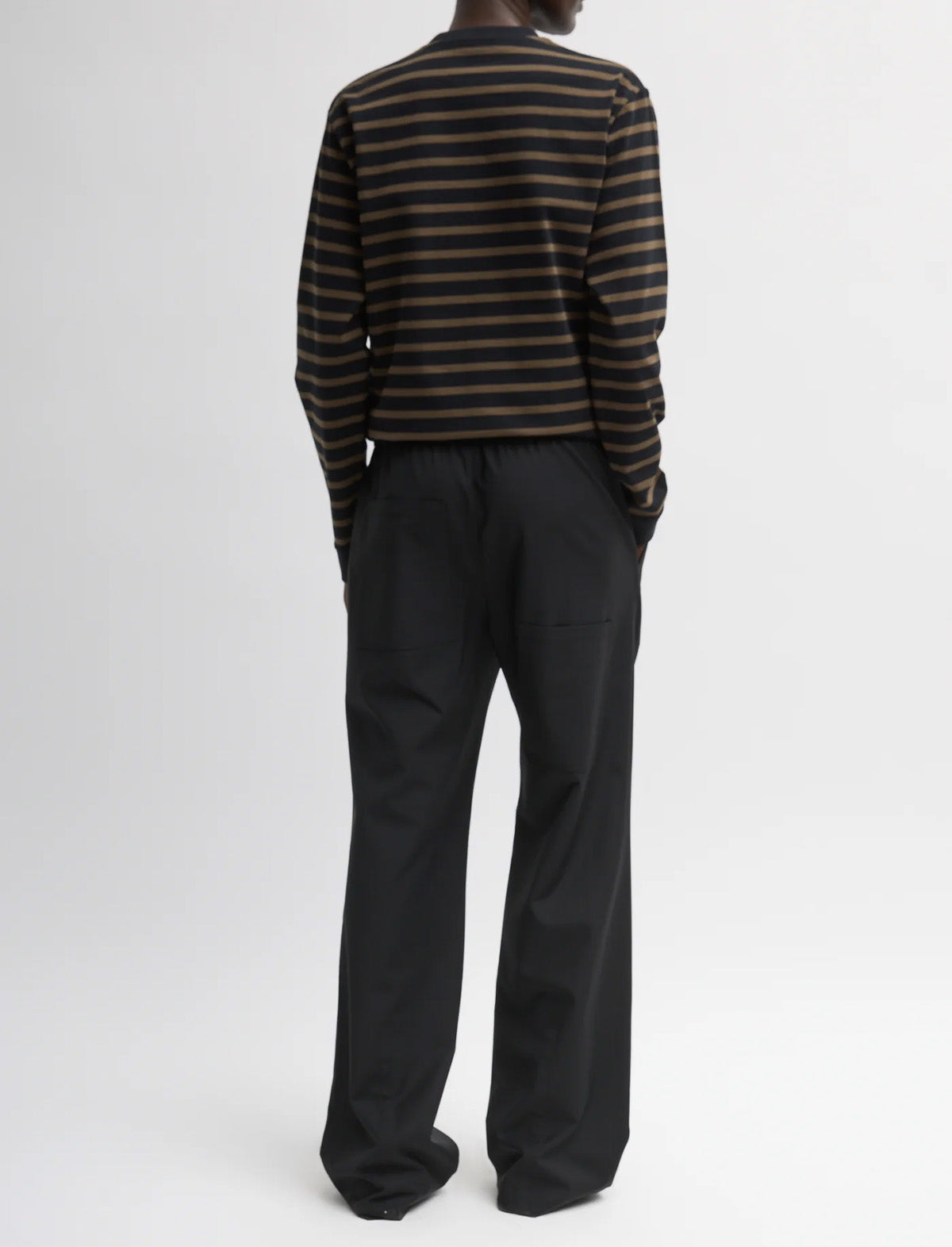 TIBI Tropical Wool Scottie Jogger in Black