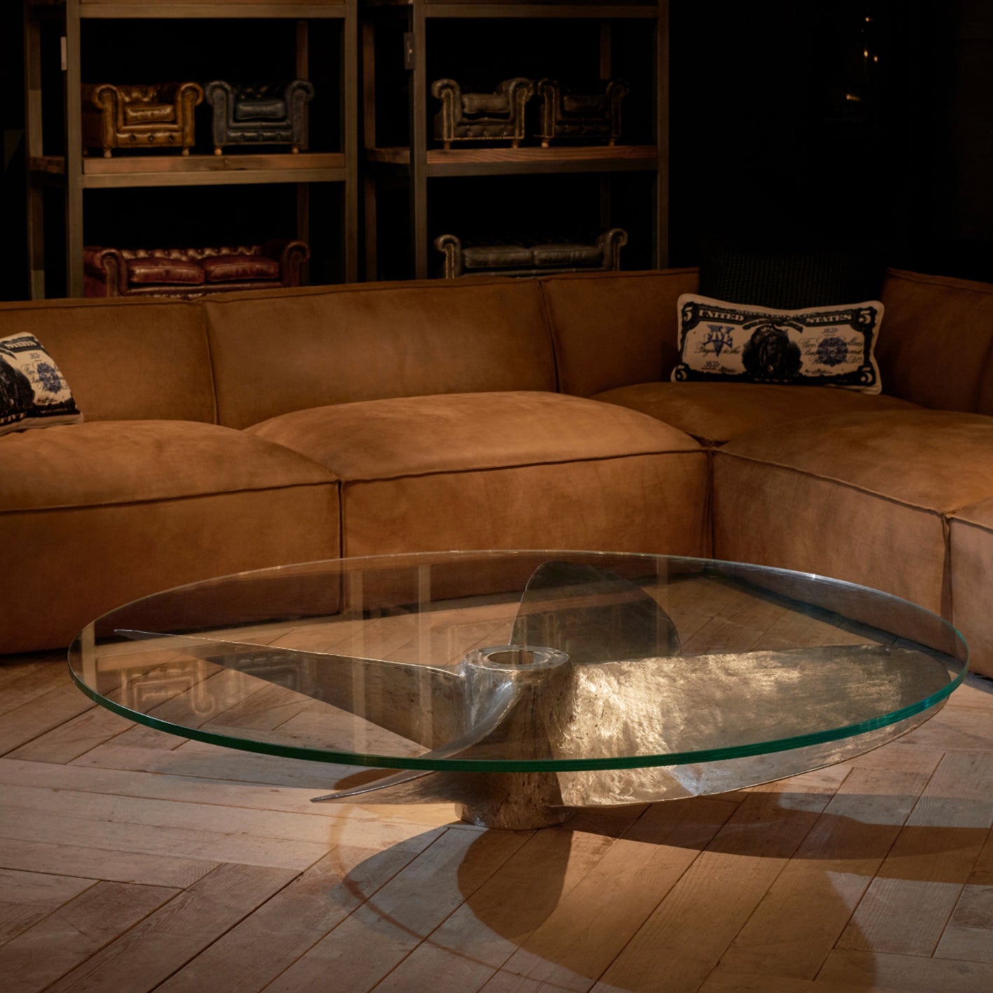Timothy Oulton Junk Art Propeller Large Round Coffee Table