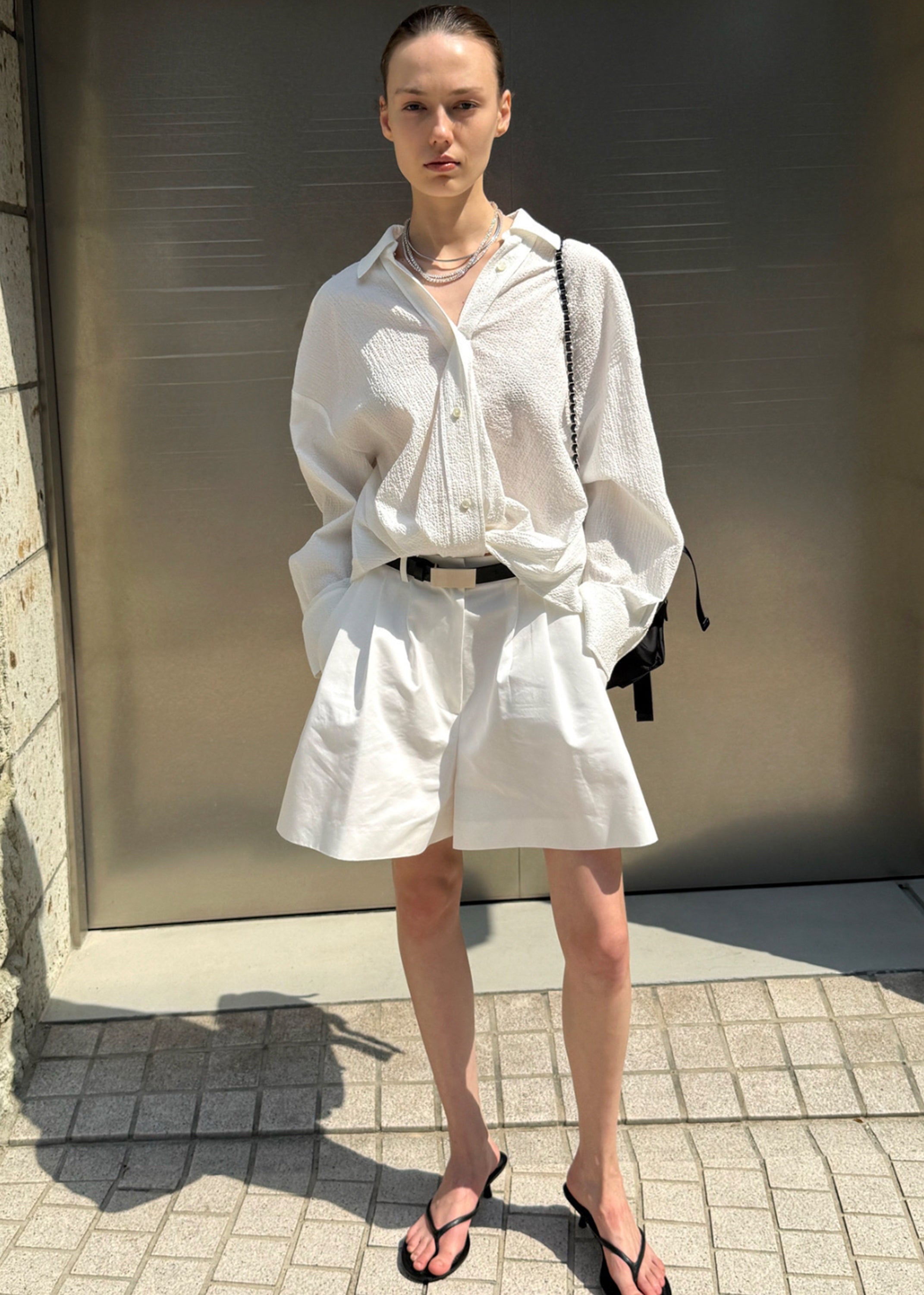 ORR Seersucker Twist Shirt White