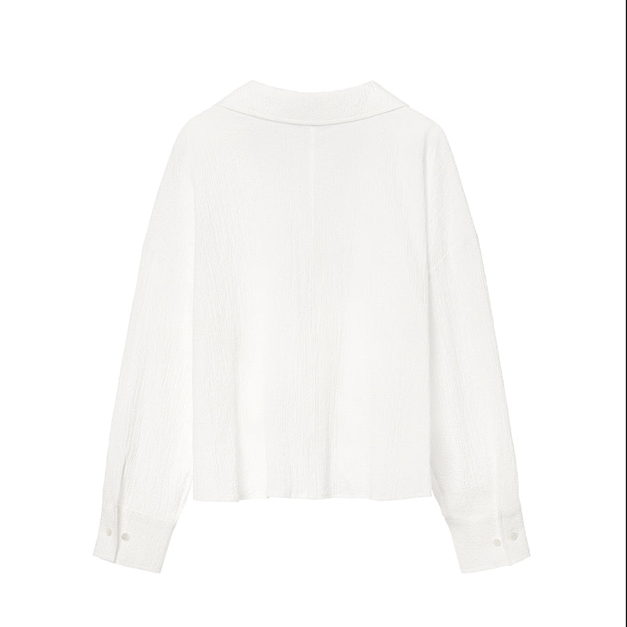 ORR Seersucker Twist Shirt White