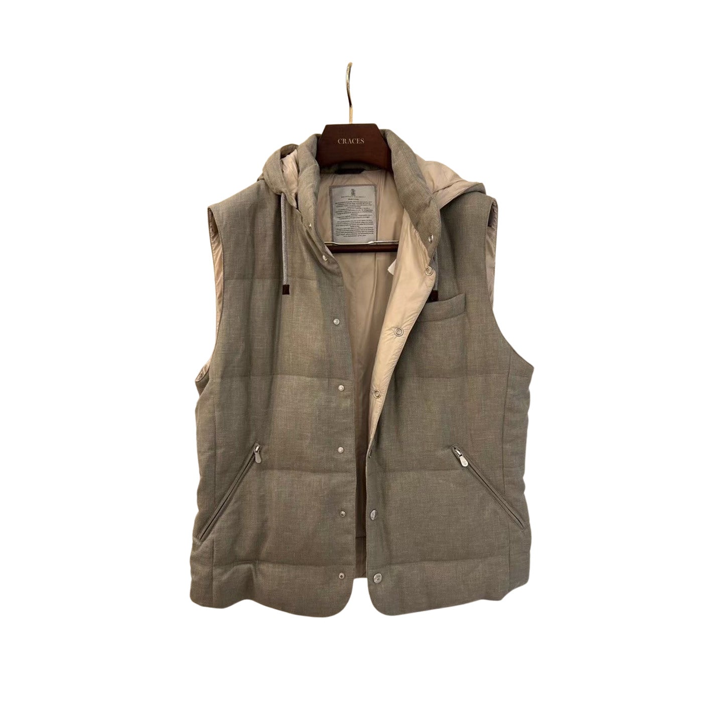 BRUNELLO CUCINELLI Removable hooded vest