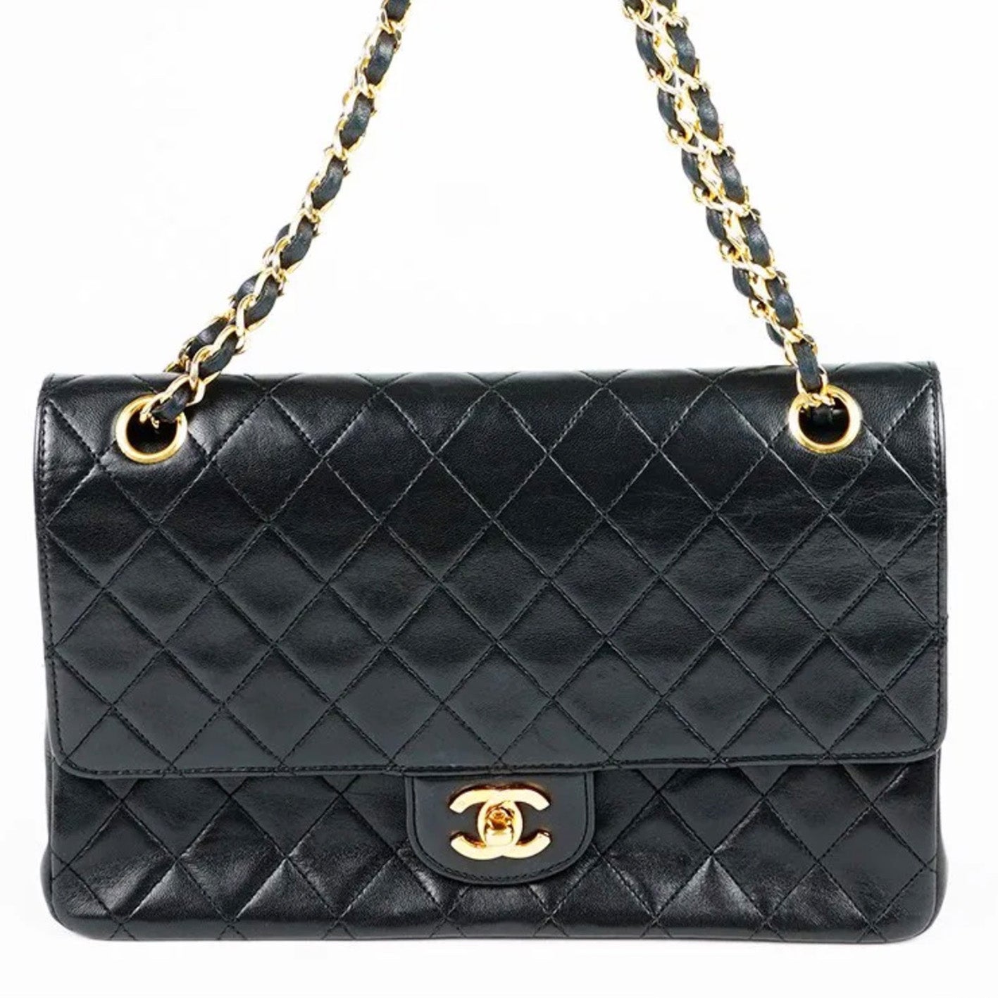 CHANEL Matrasse W flaps Shoulder Bag