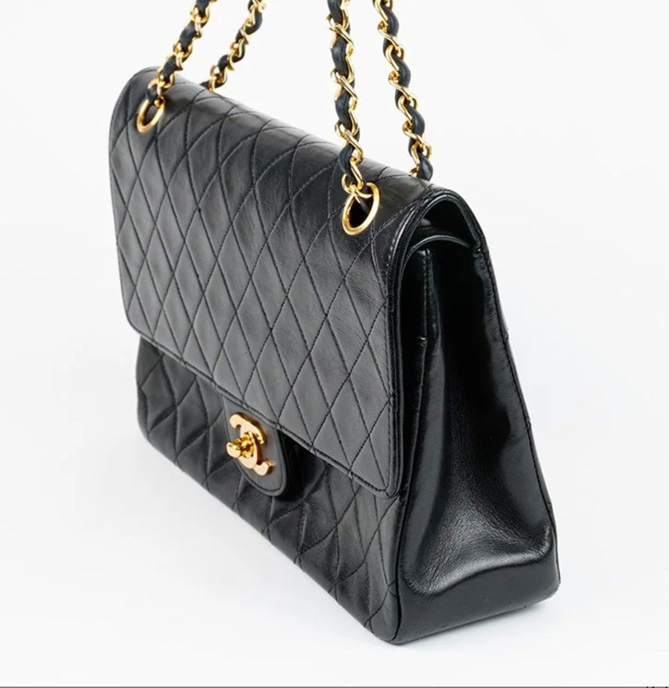 CHANEL Matrasse W flaps Shoulder Bag