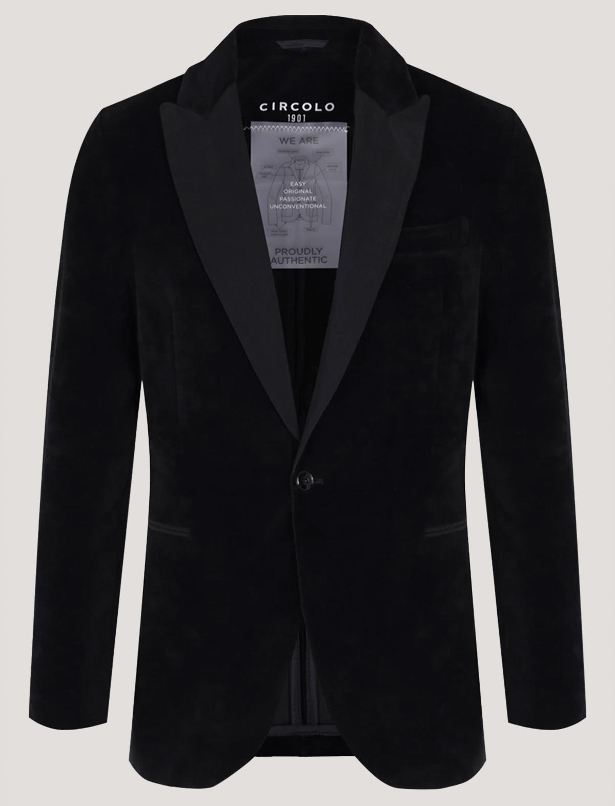 CIRCOLO 1901 Velvet Blazer in Black