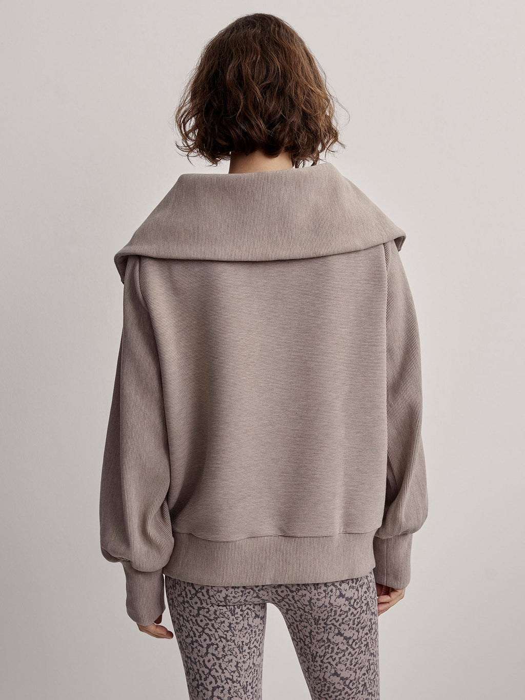 VARLEY Vine Half Zip In Taupe Marl