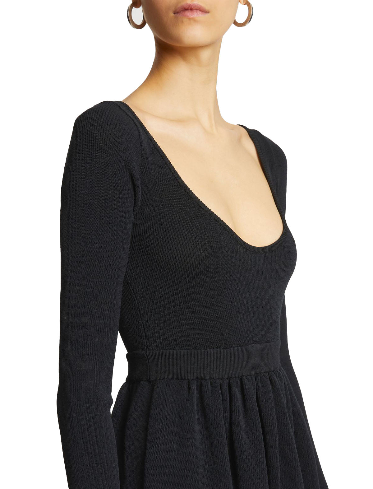PROENZA SCHOULER WHITE LABEL Long Sleeve Knit Dress In Black