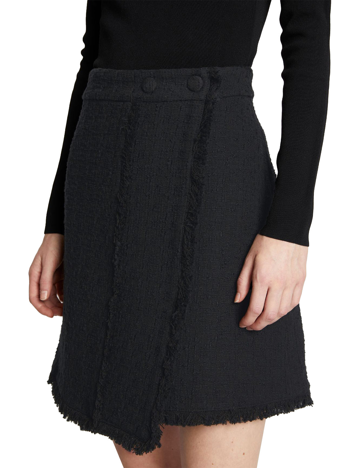 PROENZA SCHOULER WHITE LABEL Tweed Mini Skirt in Black
