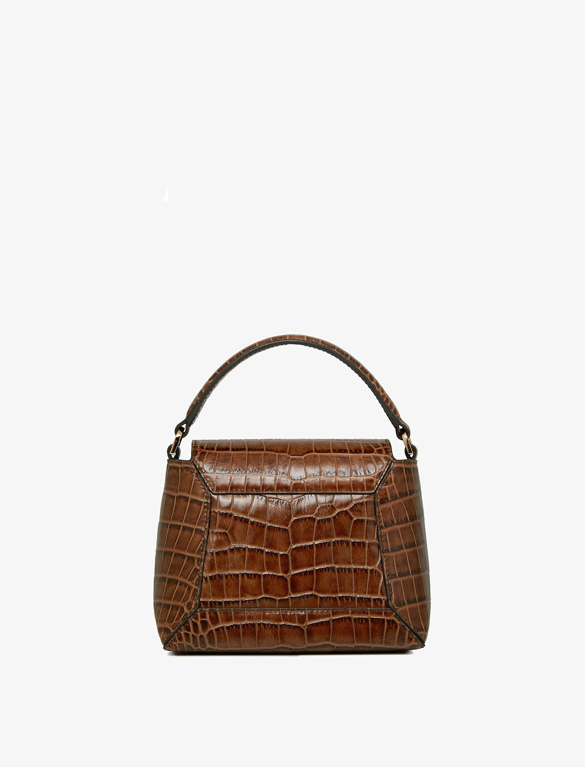 STRATHBERRY Mosaic Nano Bag in Embossed Croc Walnut