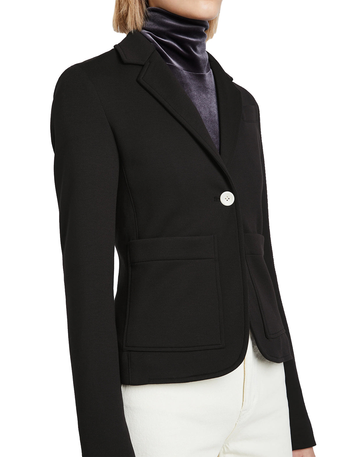 PROENZA SCHOULER WHITE LABEL Jersey Suiting Blazer in Black