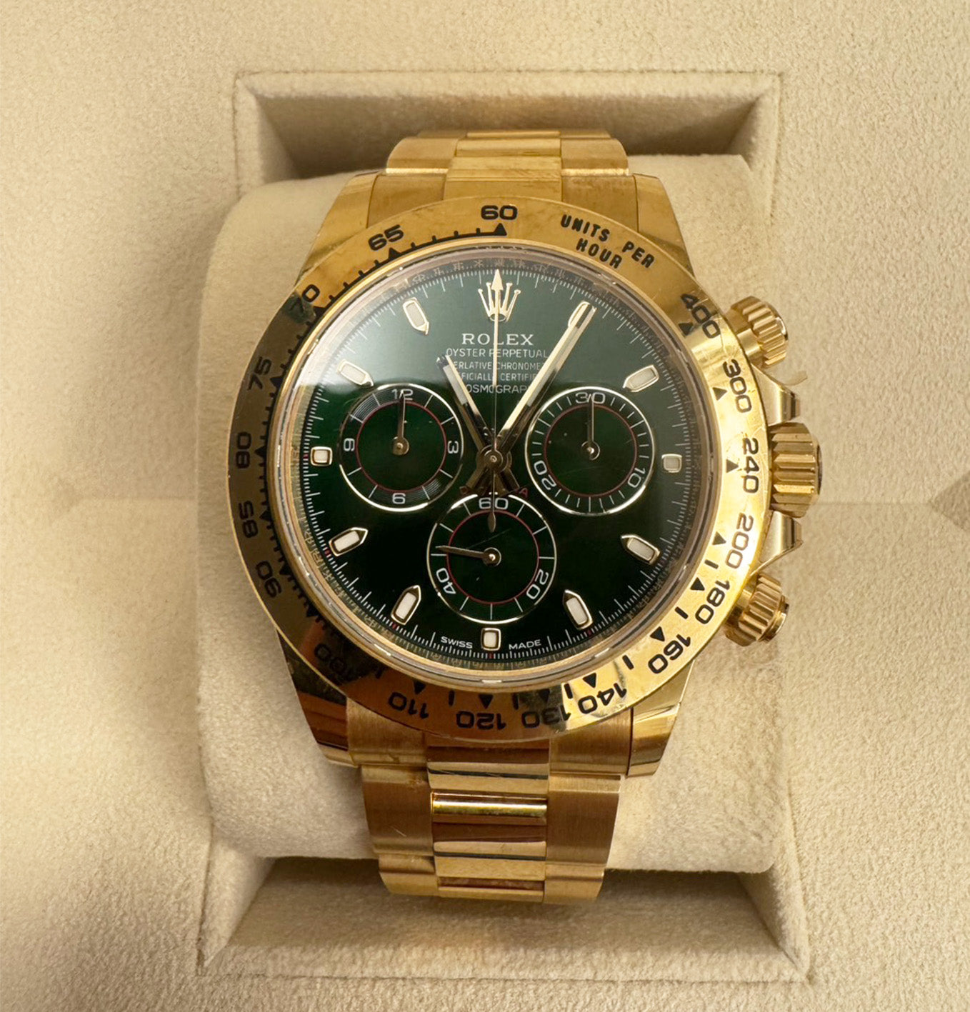 ROLEX Cosmograph DAYTONA 18K YG Green Dial