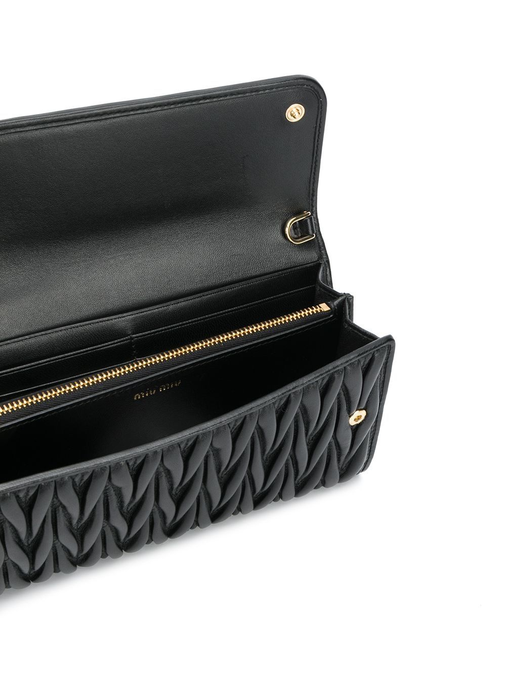 Miu Miu Black Leather Clutch Bag