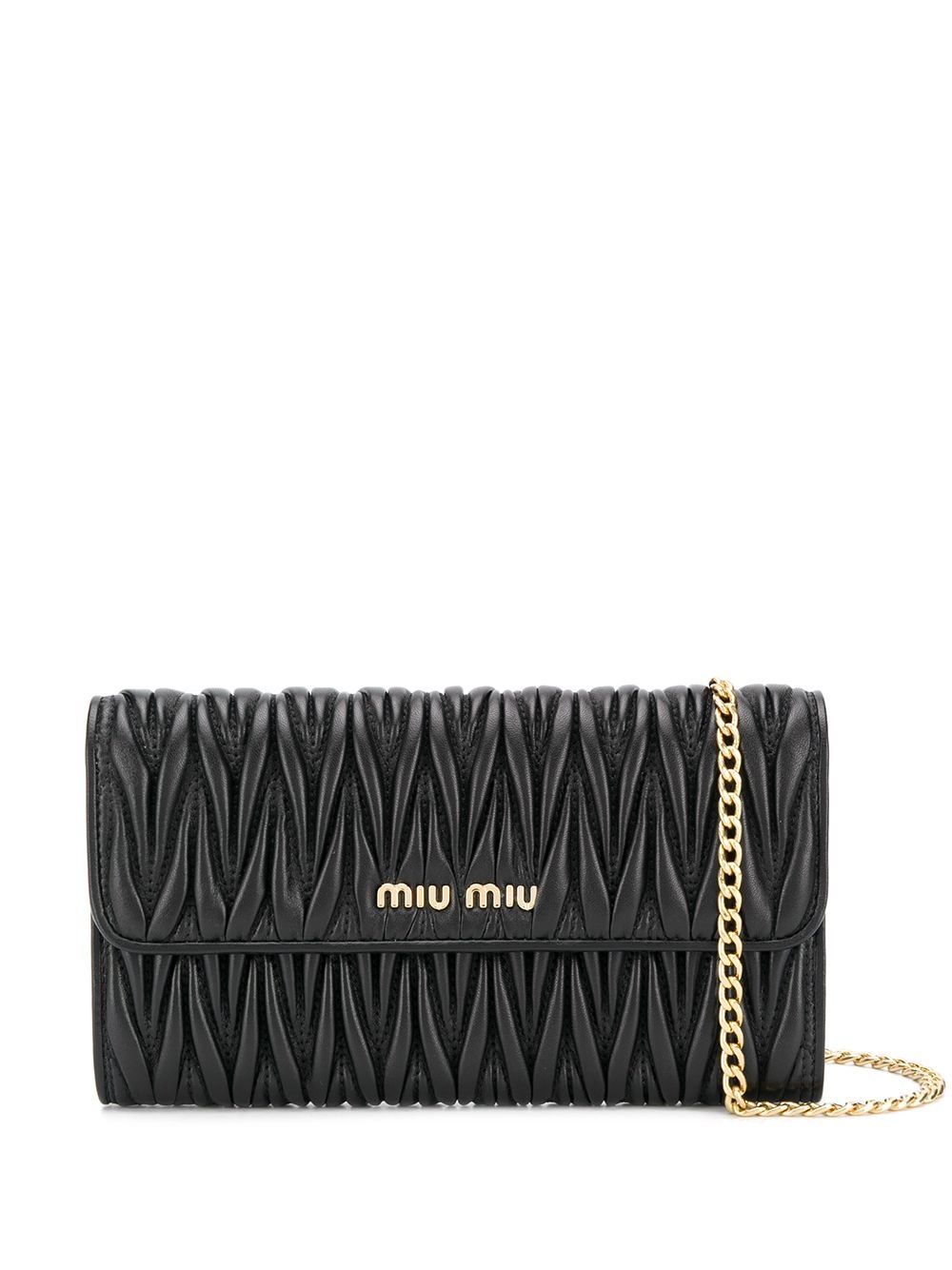 Miu Miu Black Leather Clutch Bag