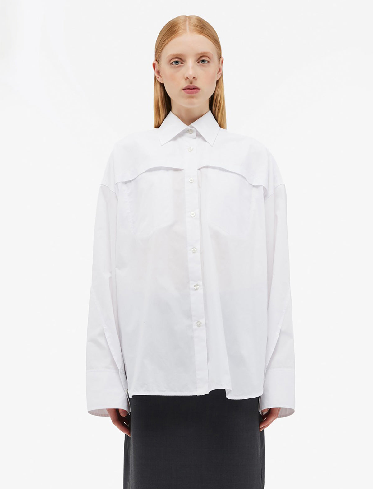 REMAIN Poplin Oversized Shirt in Bright White
