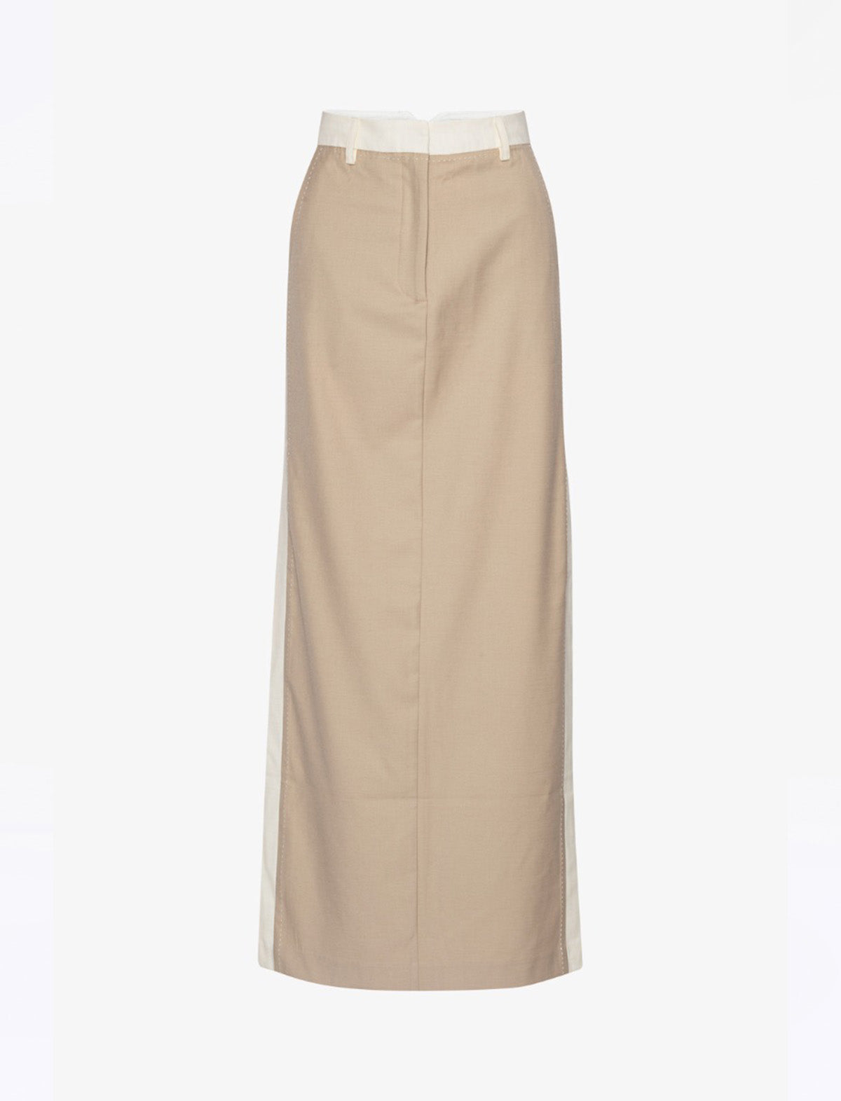 REMAIN Two Color Maxi Skirt in Safari Comb