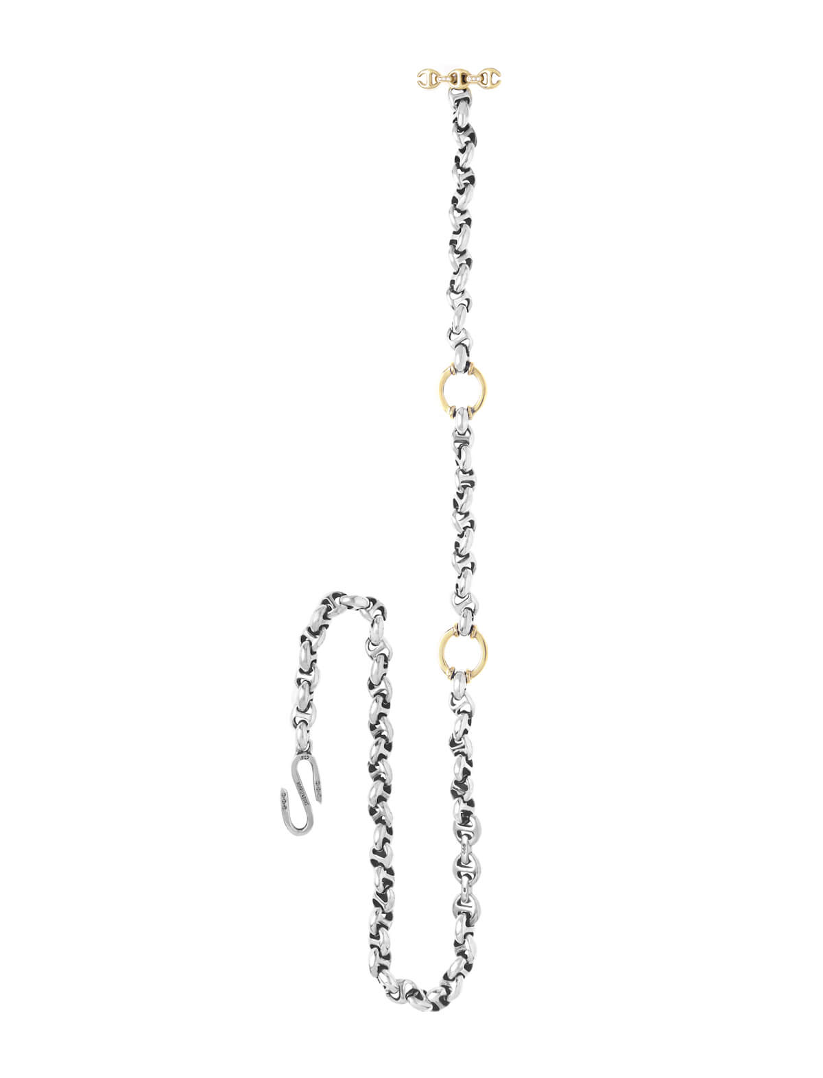 HOORSENBUHS 10mm Link Wallet Chain in Silver/ Gold