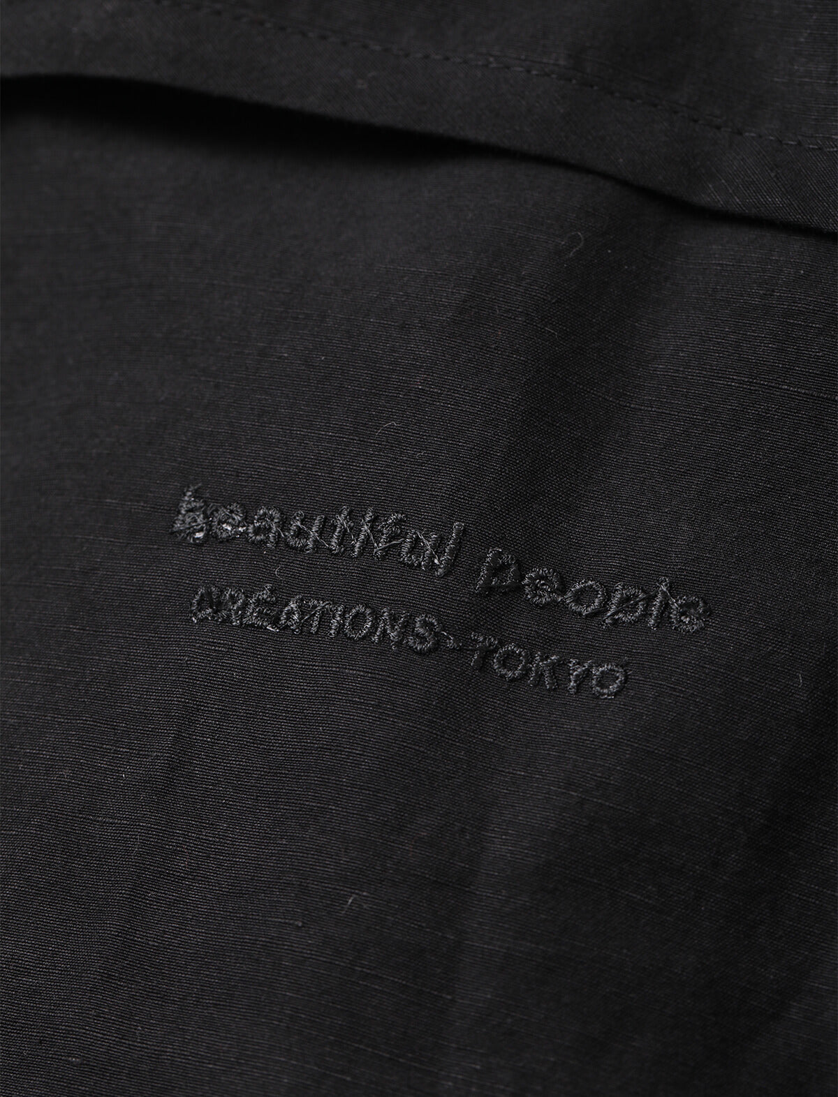 BEAUTIFUL PEOPLE Linen-Cotton Shift Dress in Black