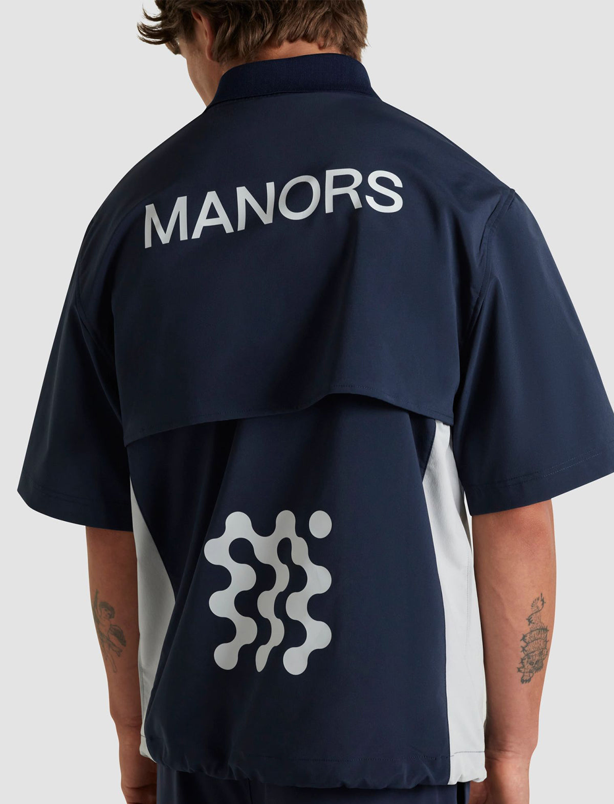 MANORS GOLF Shooter Shirt in Navy
