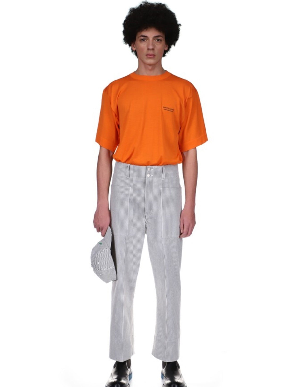 BEAUTIFUL PEOPLE Wool-Blend Pullover T-Shirt in Orange