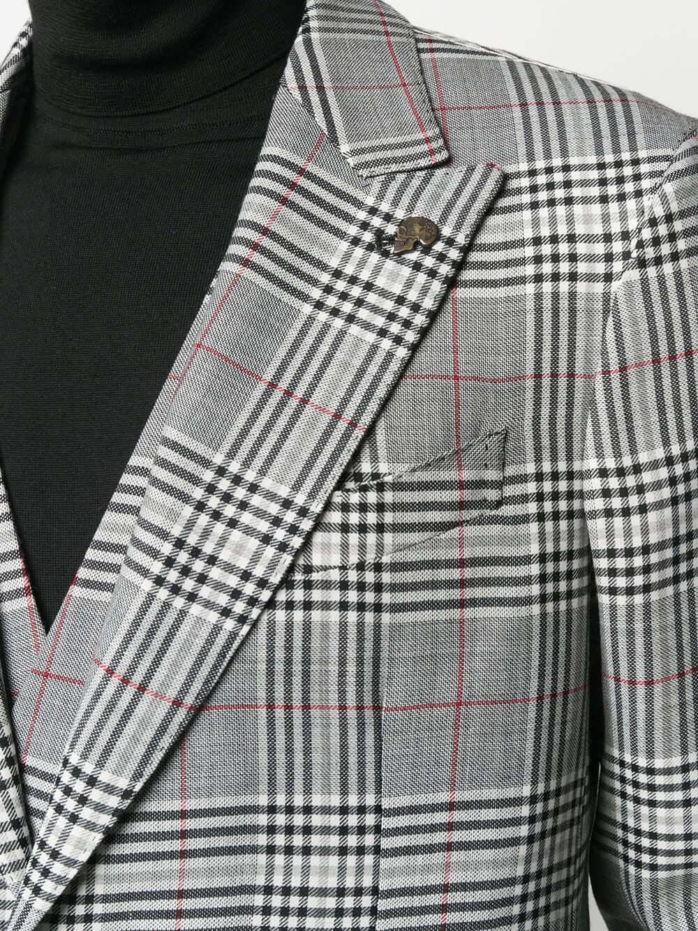 GABRIELE PASINI 2-Piece Wool-Blend Suit in Black and White Glen Checks | CLOSET Singapore
