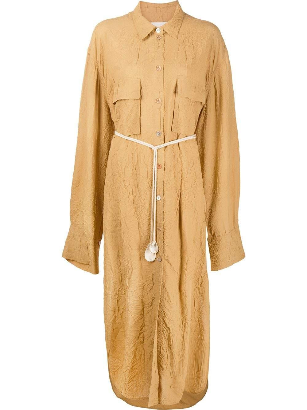 NANUSHKA Fruma Shirt Dress in Camel | CLOSET Singapore